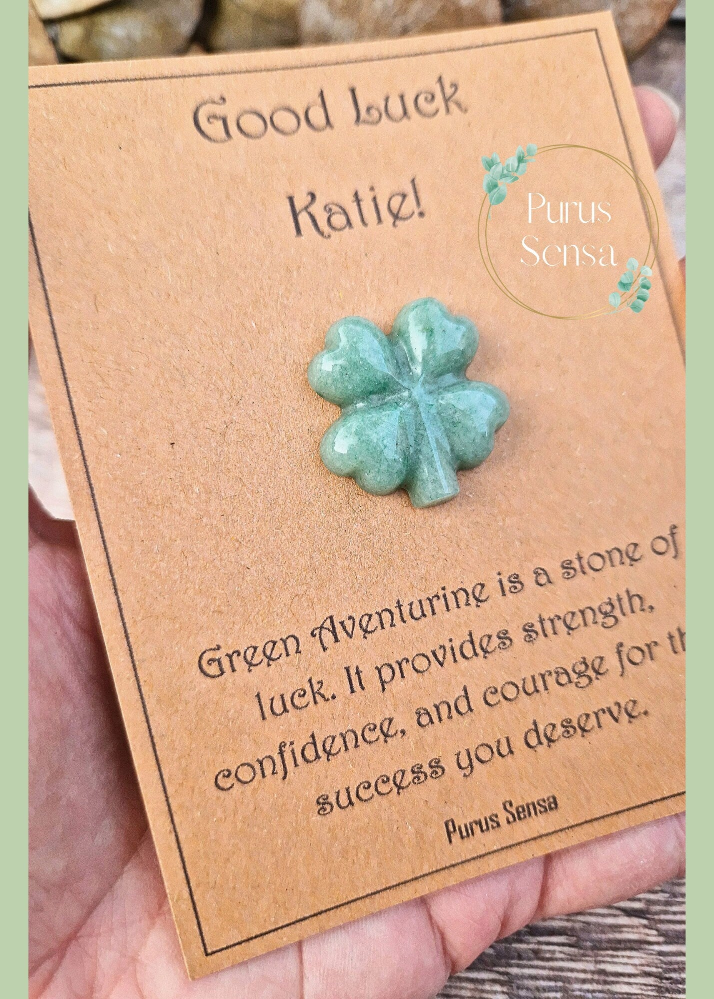 personalised shamrock good luck lucky charm gift