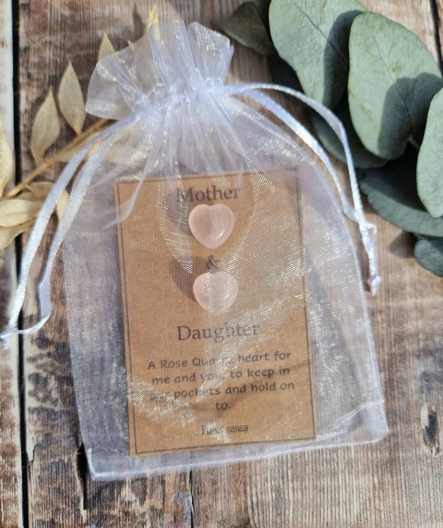 Mother & Daughter rose quartz crystal gift