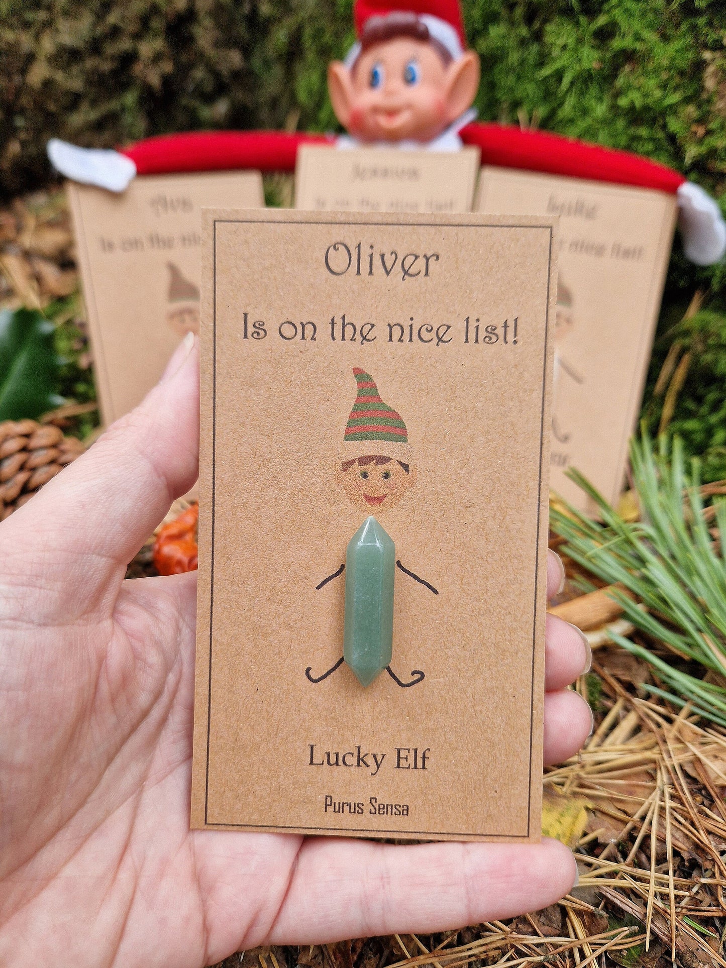 PERSONALISED Christmas crystal Elf Nice List Gift