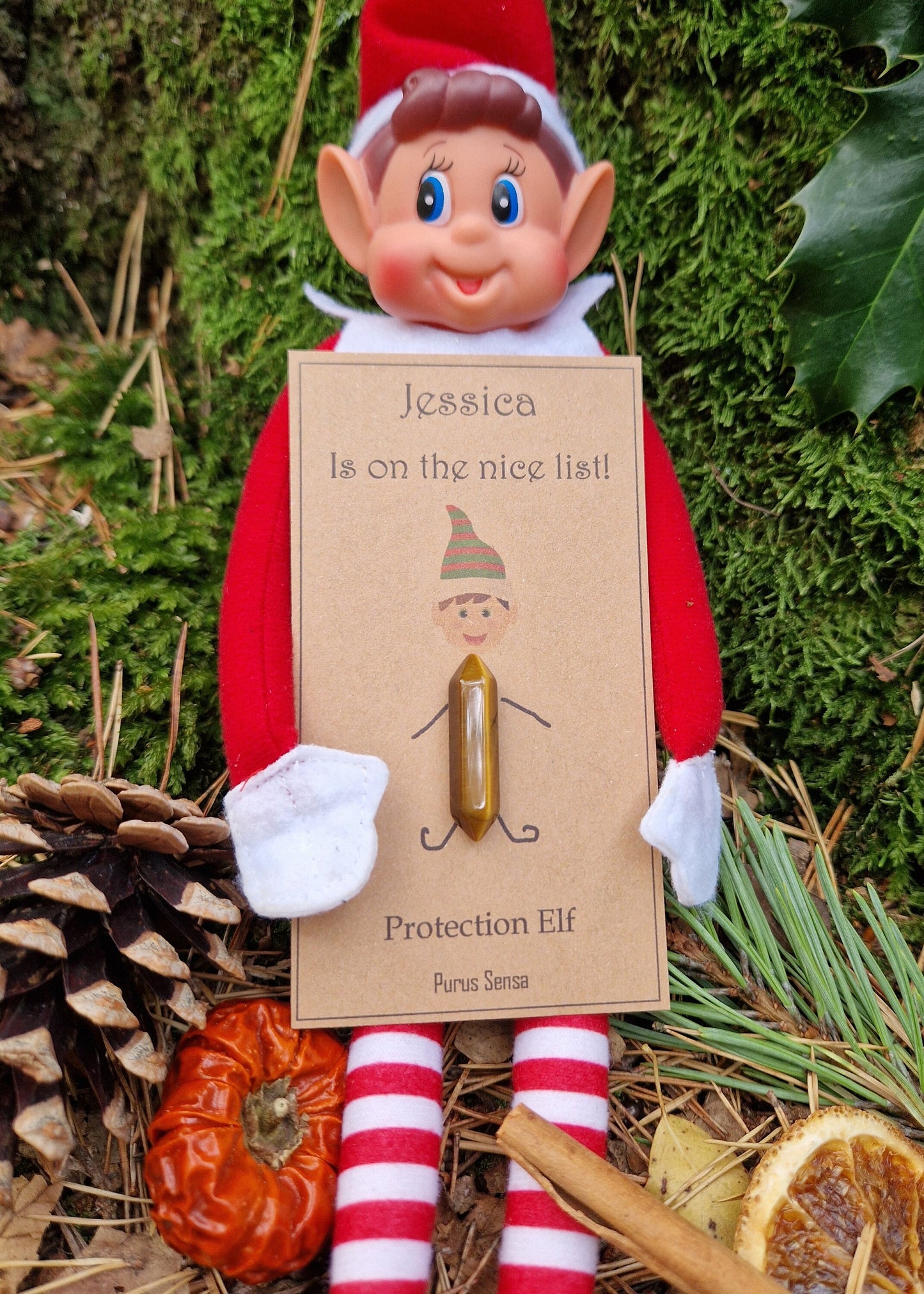 PERSONALISED Christmas crystal Elf Nice List Gift