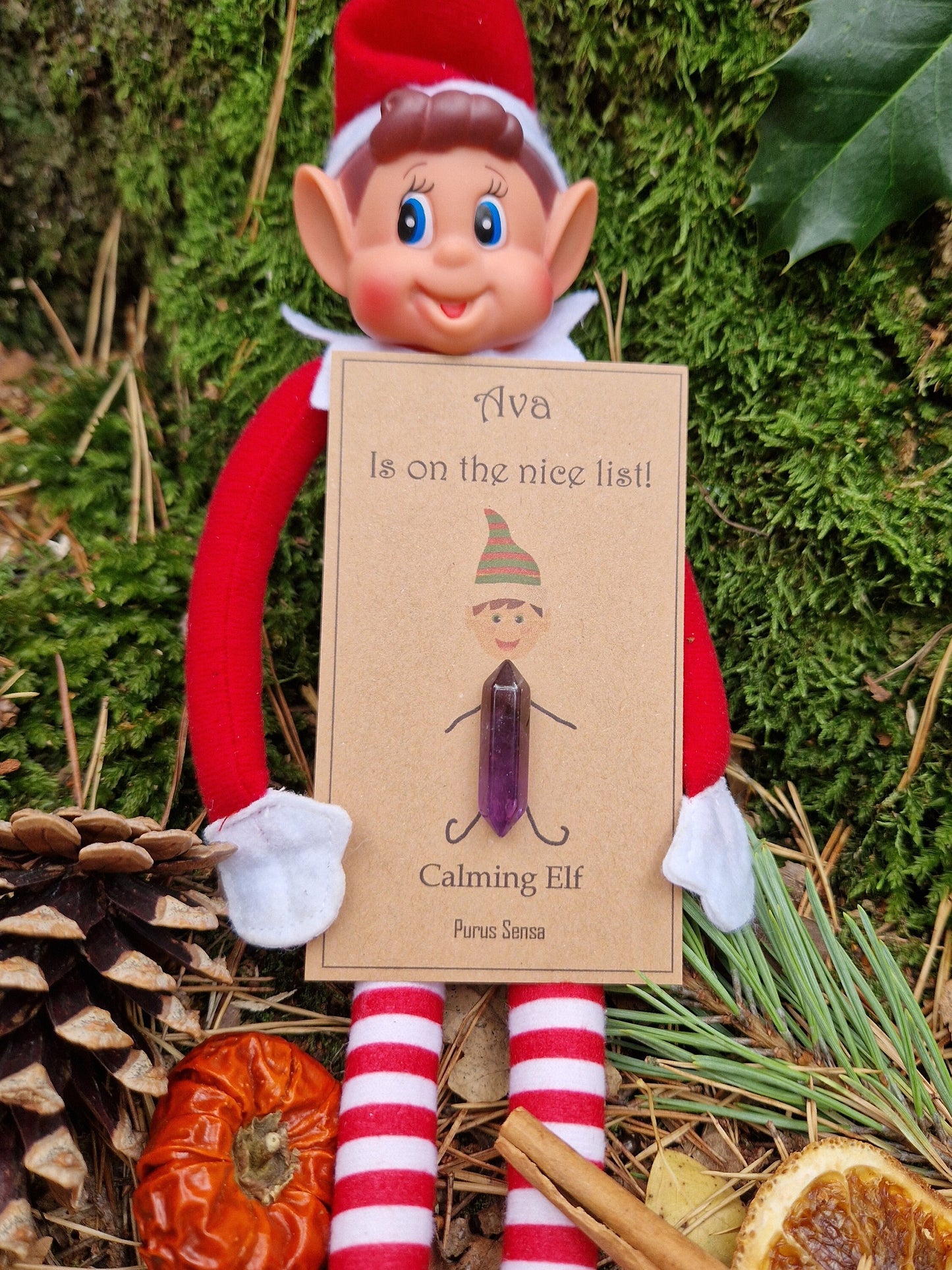 PERSONALISED Christmas crystal Elf Nice List Gift