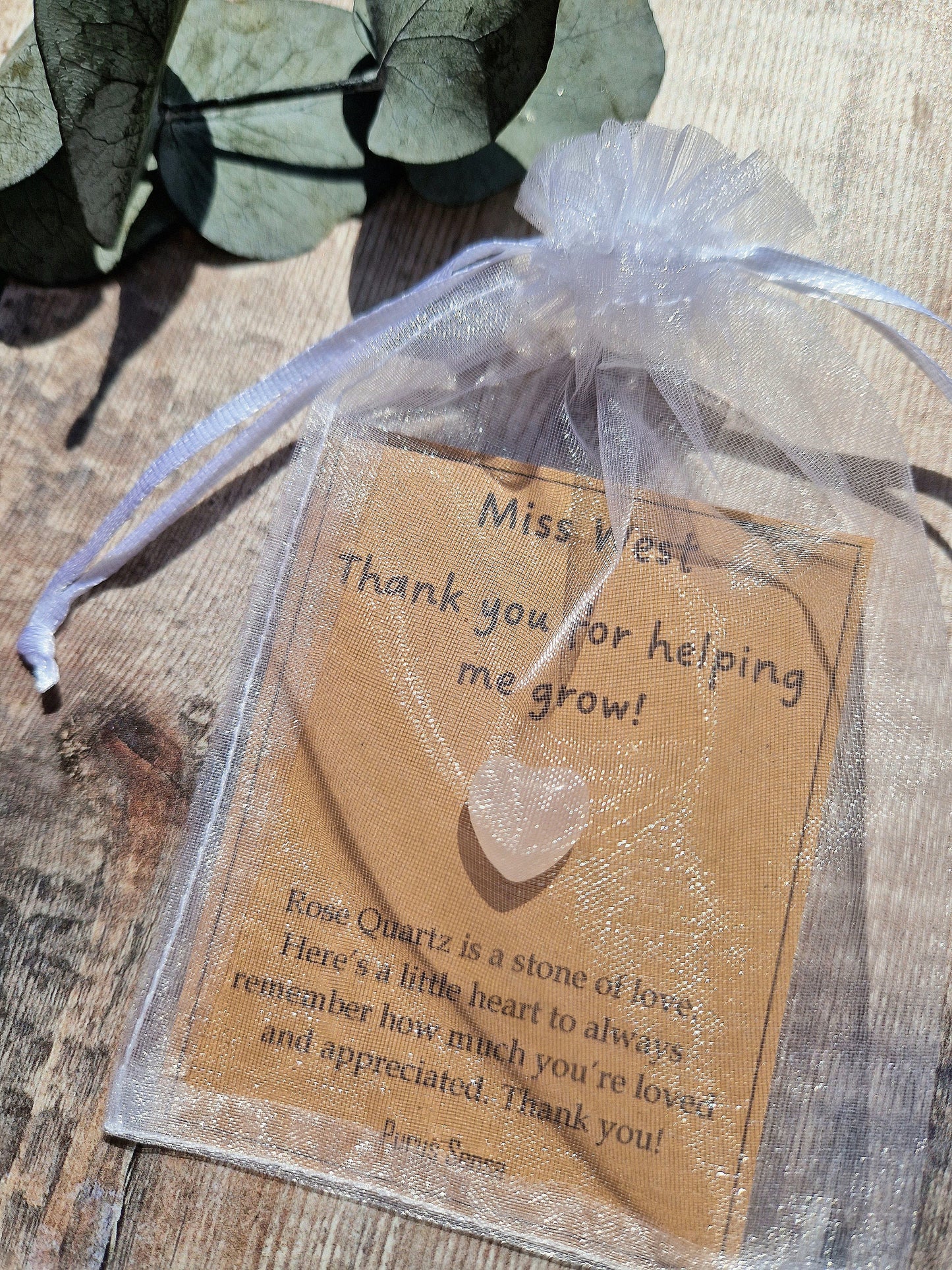 Personalised Crystal gift for teacher.