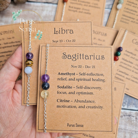Zodiac crystal bracelet