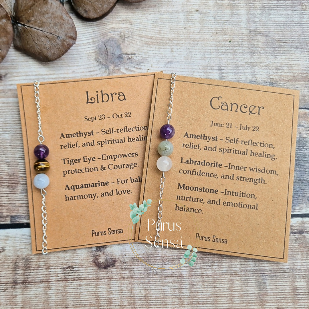 Zodiac crystal bracelet