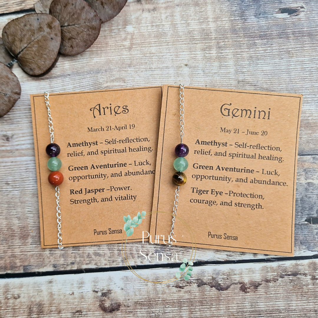 Zodiac crystal bracelet