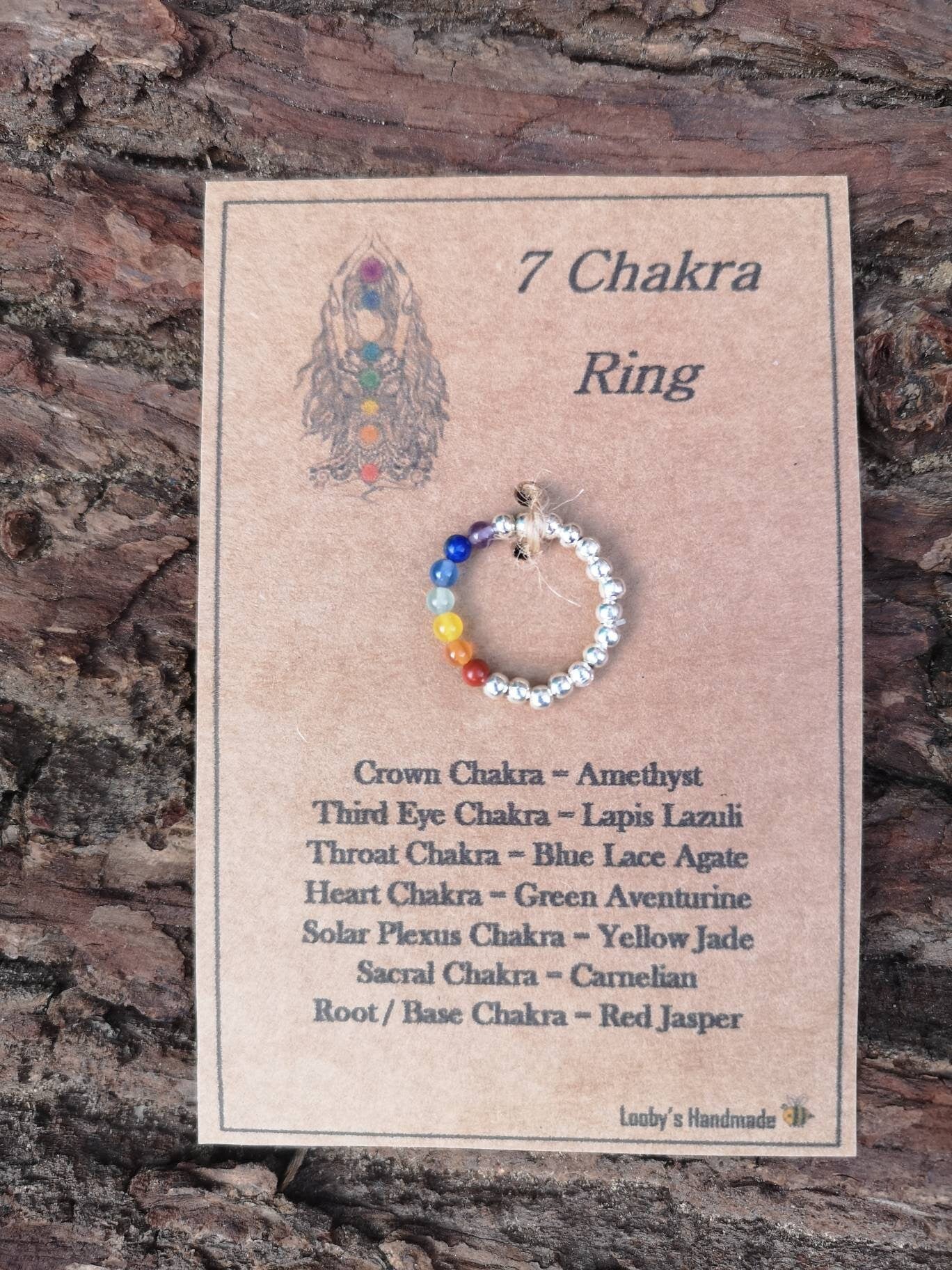 Genuine 7 Chakra Gemstone Ring