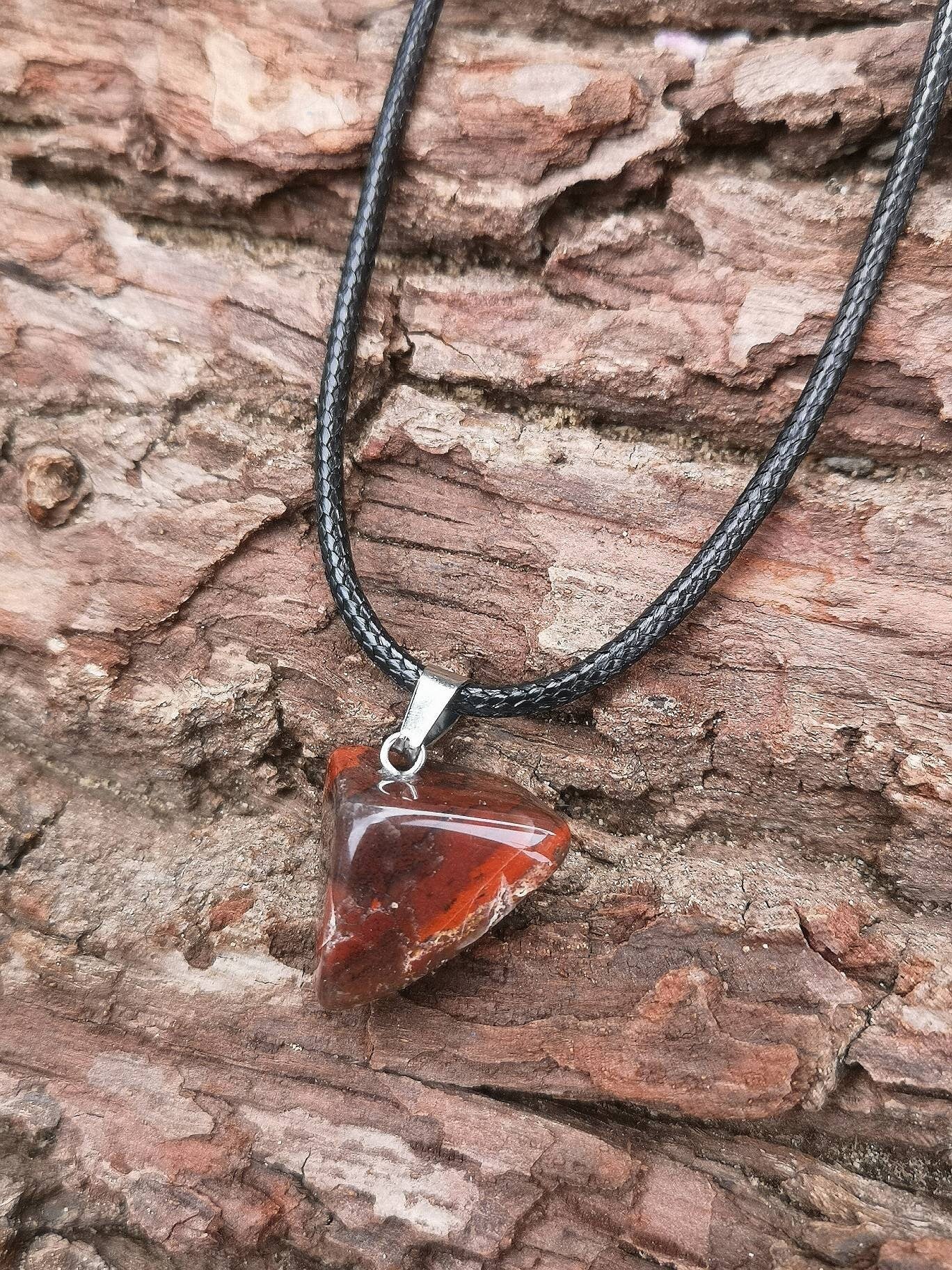Beautiful Red Jasper Pendant Necklace