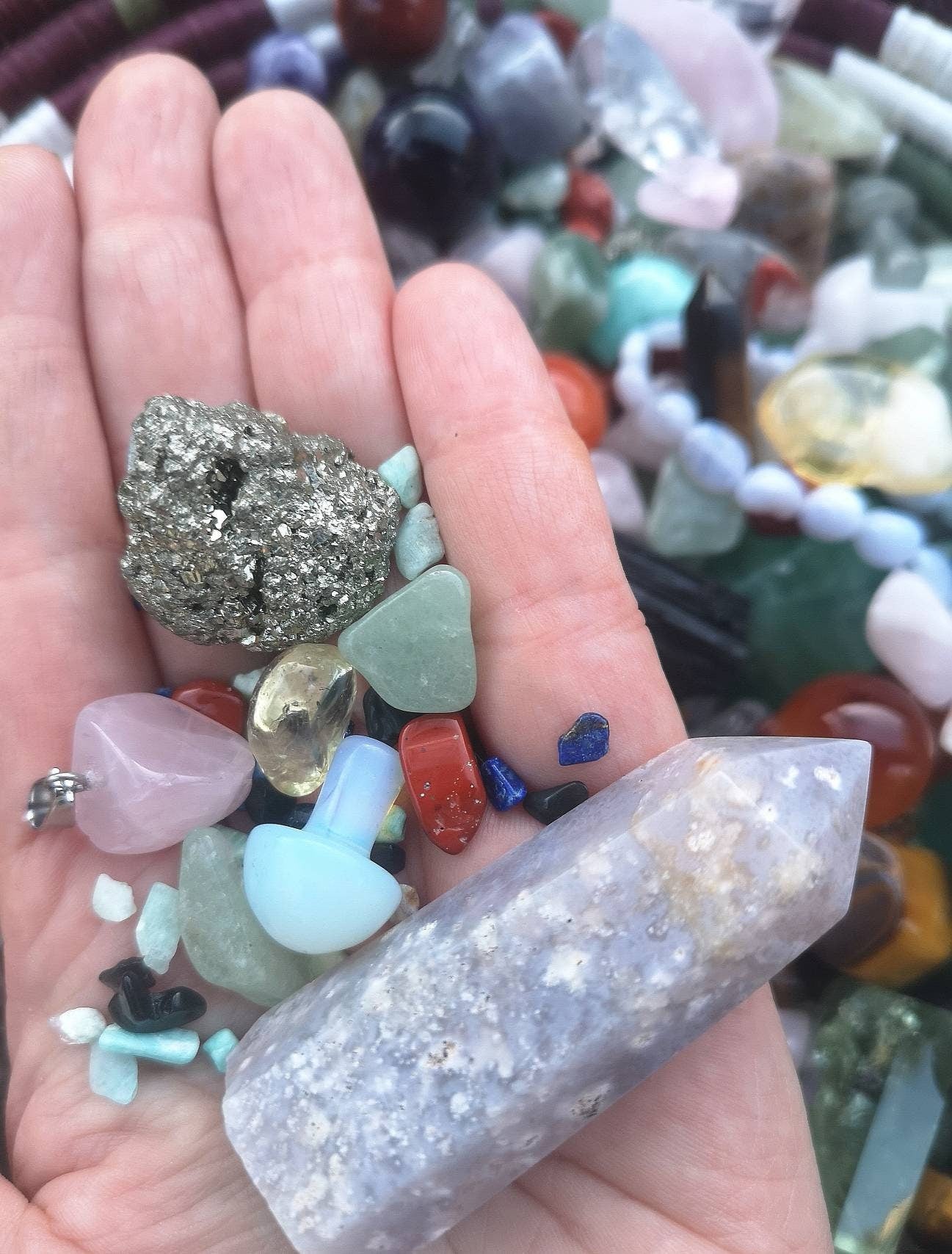 Crystal confetti scoop lucky dip.