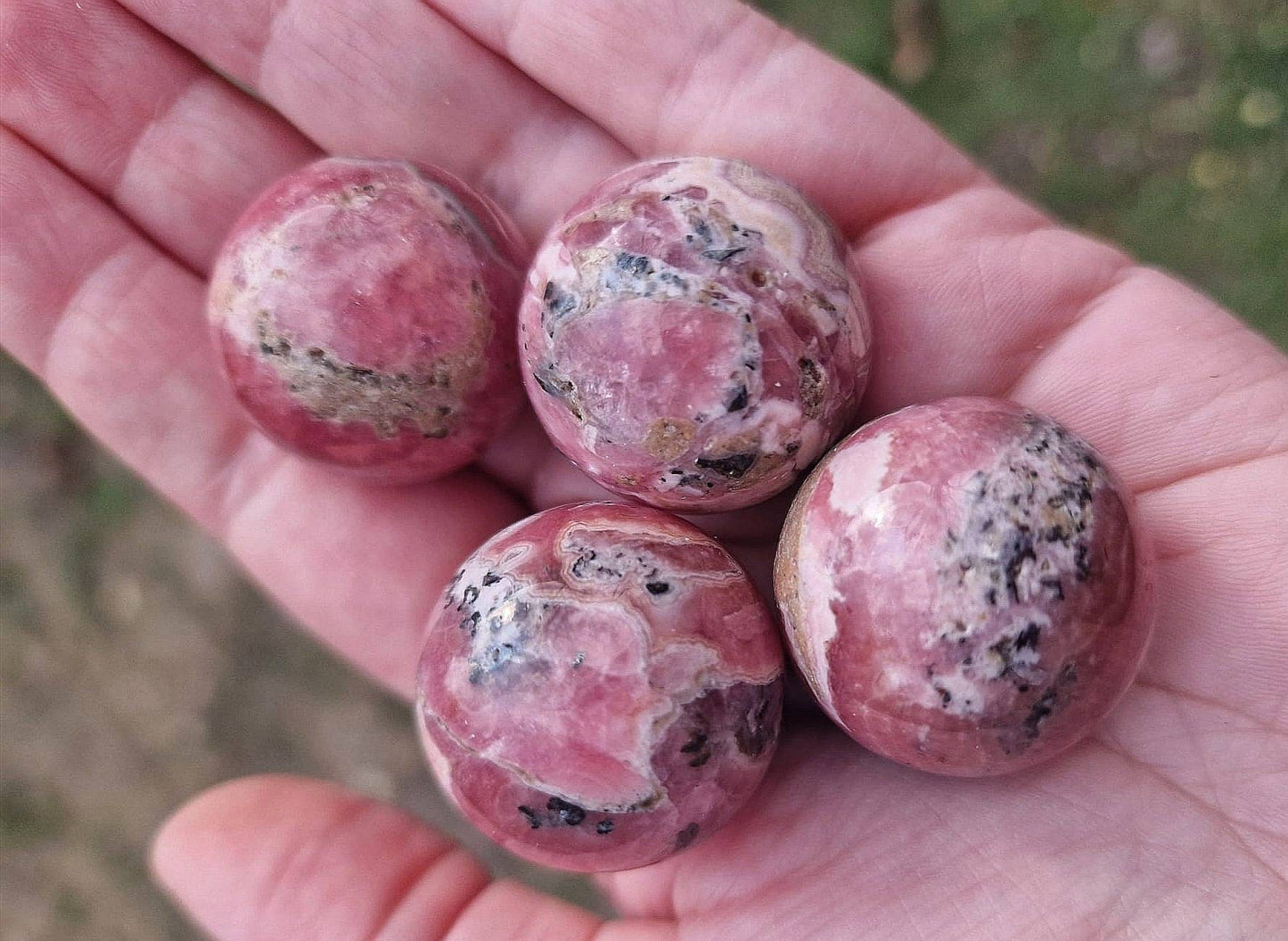 Premium quality rhodochrosite sphere