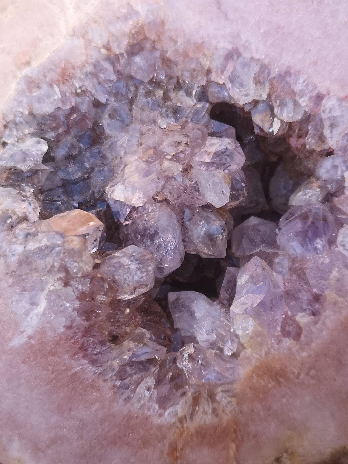 Large Natural Pink Amethyst polished raw crystal