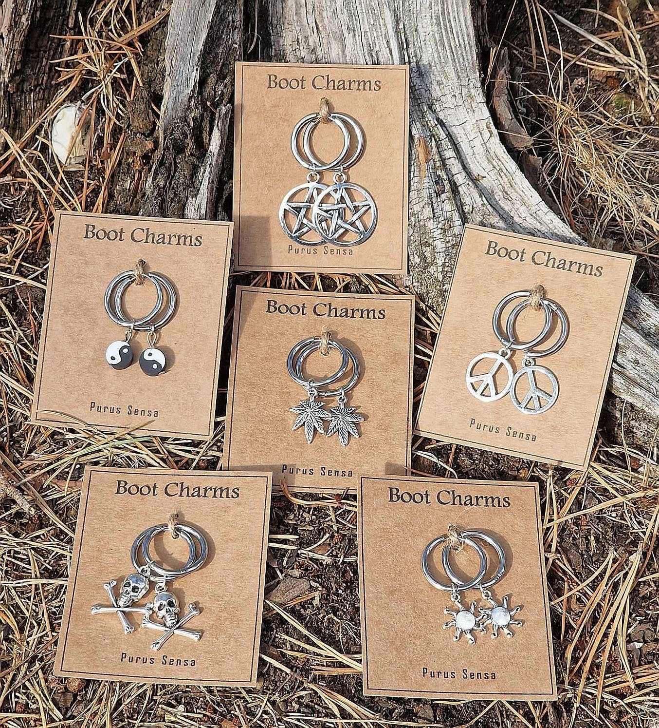 Pentagram / hamsa / peace / yin-yang and more! Boot charms tags