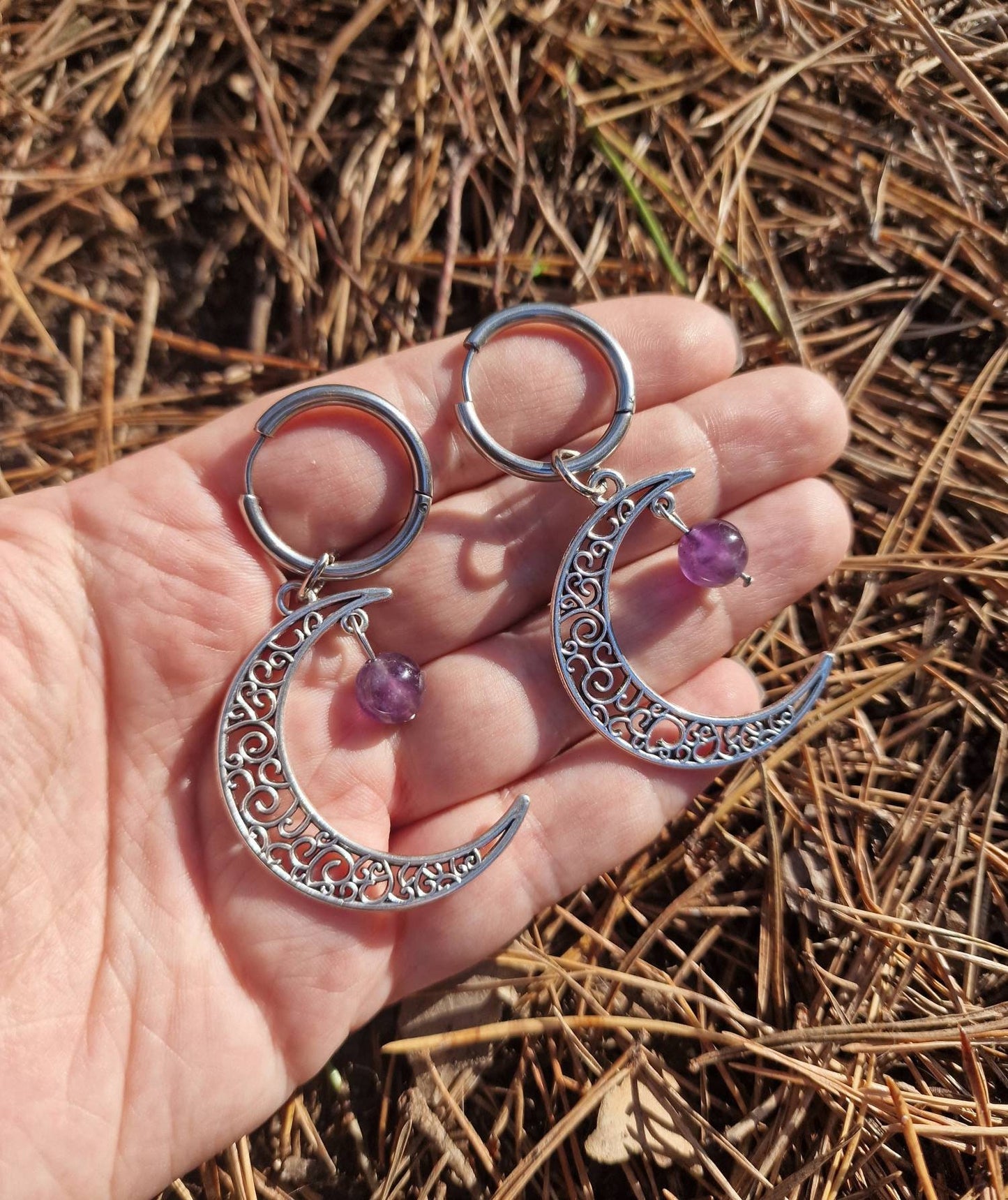 Amethyst Moon Boot Charms Tag