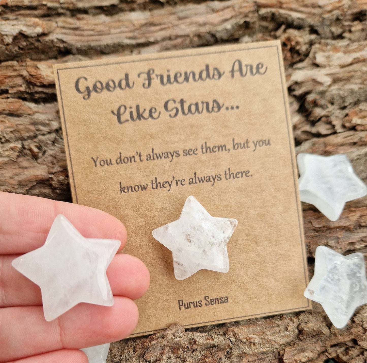 Cute Clear quartz friendship star gift