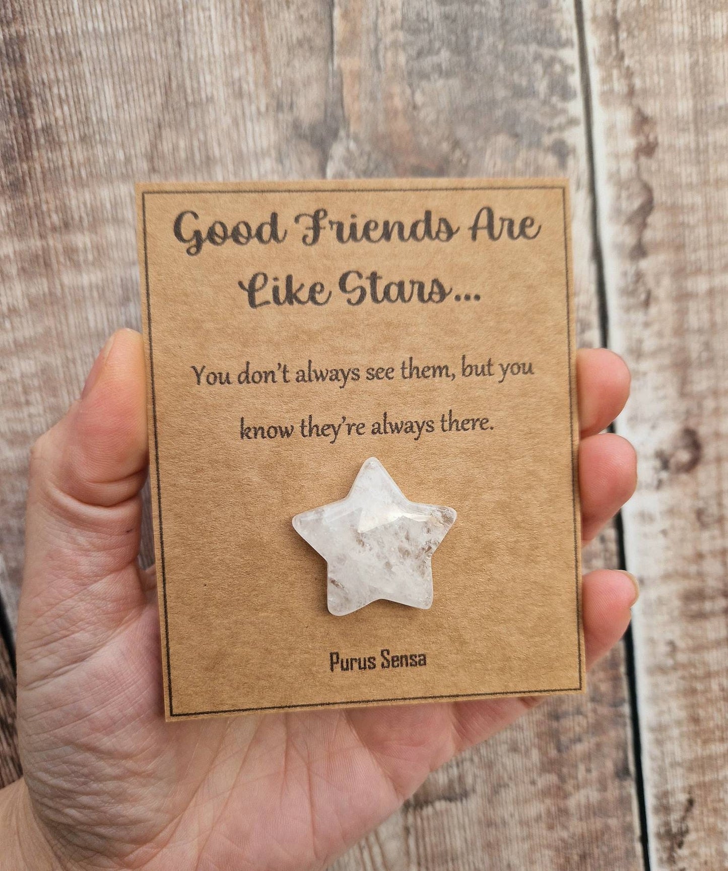 Cute Clear quartz friendship star gift