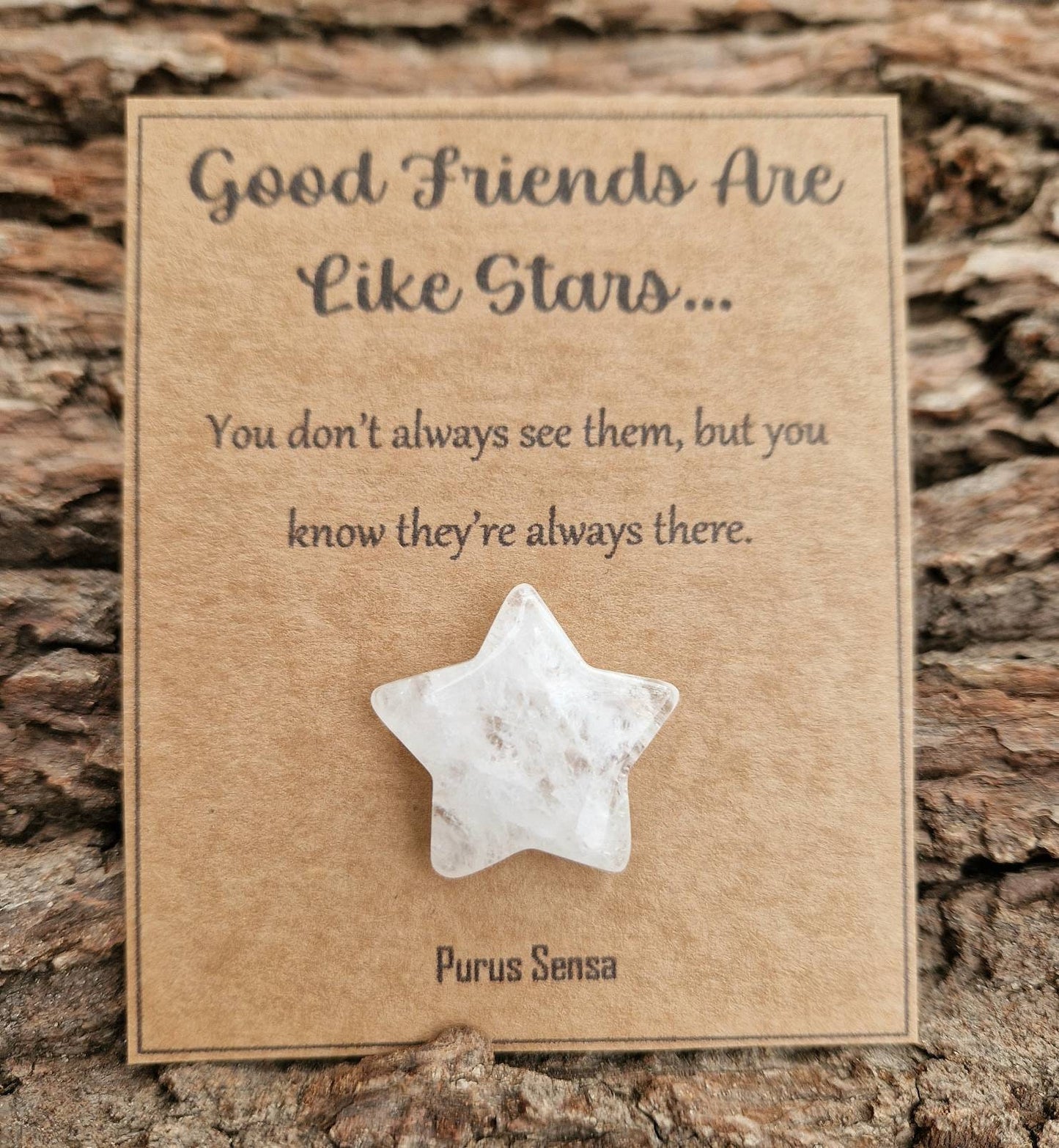 Cute Clear quartz friendship star gift