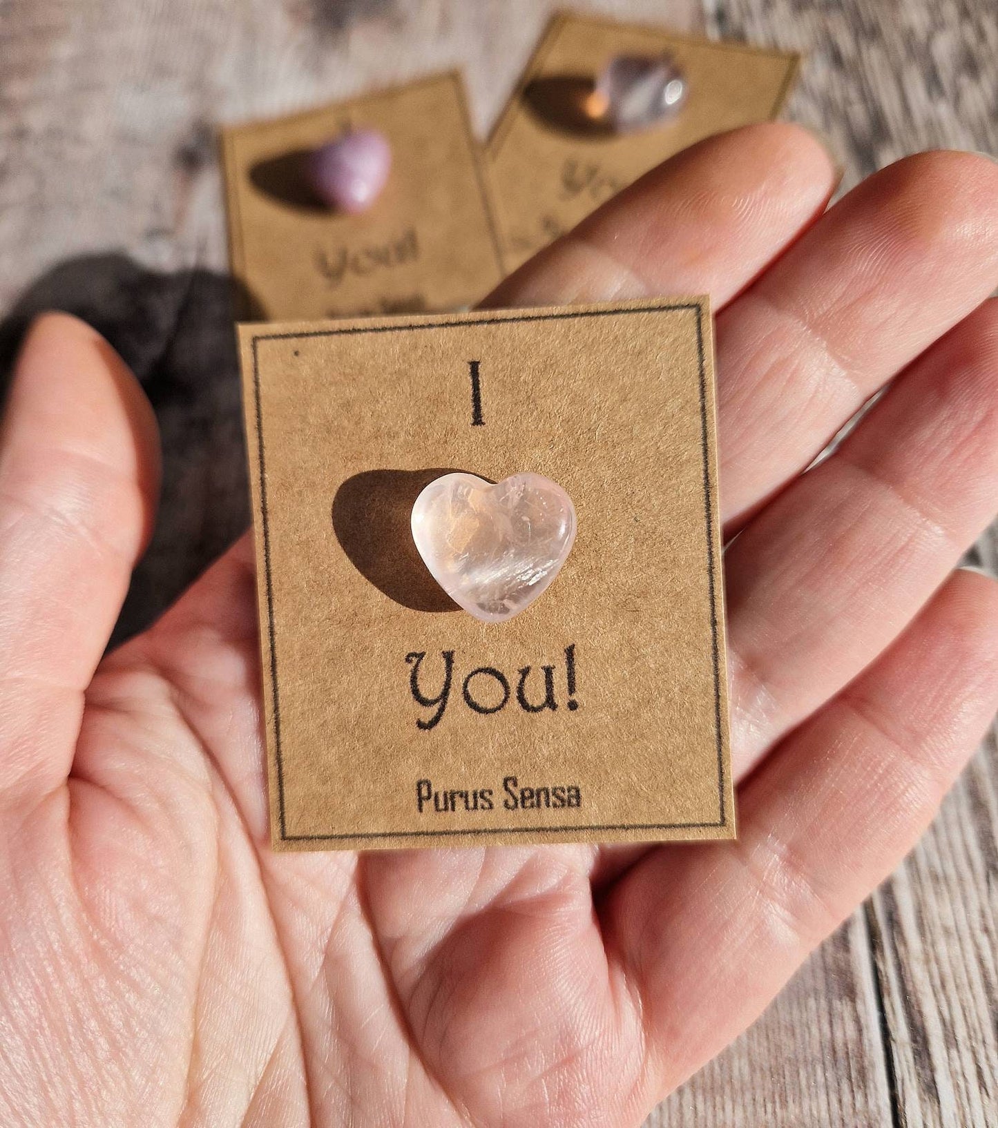 I love you cute mini crystal heart gift.