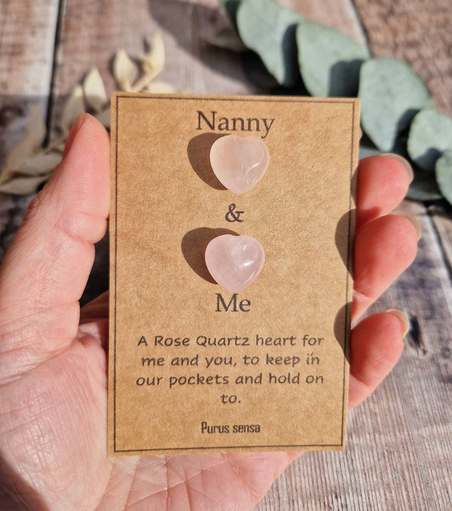Nanny & Me rose quartz crystal gift