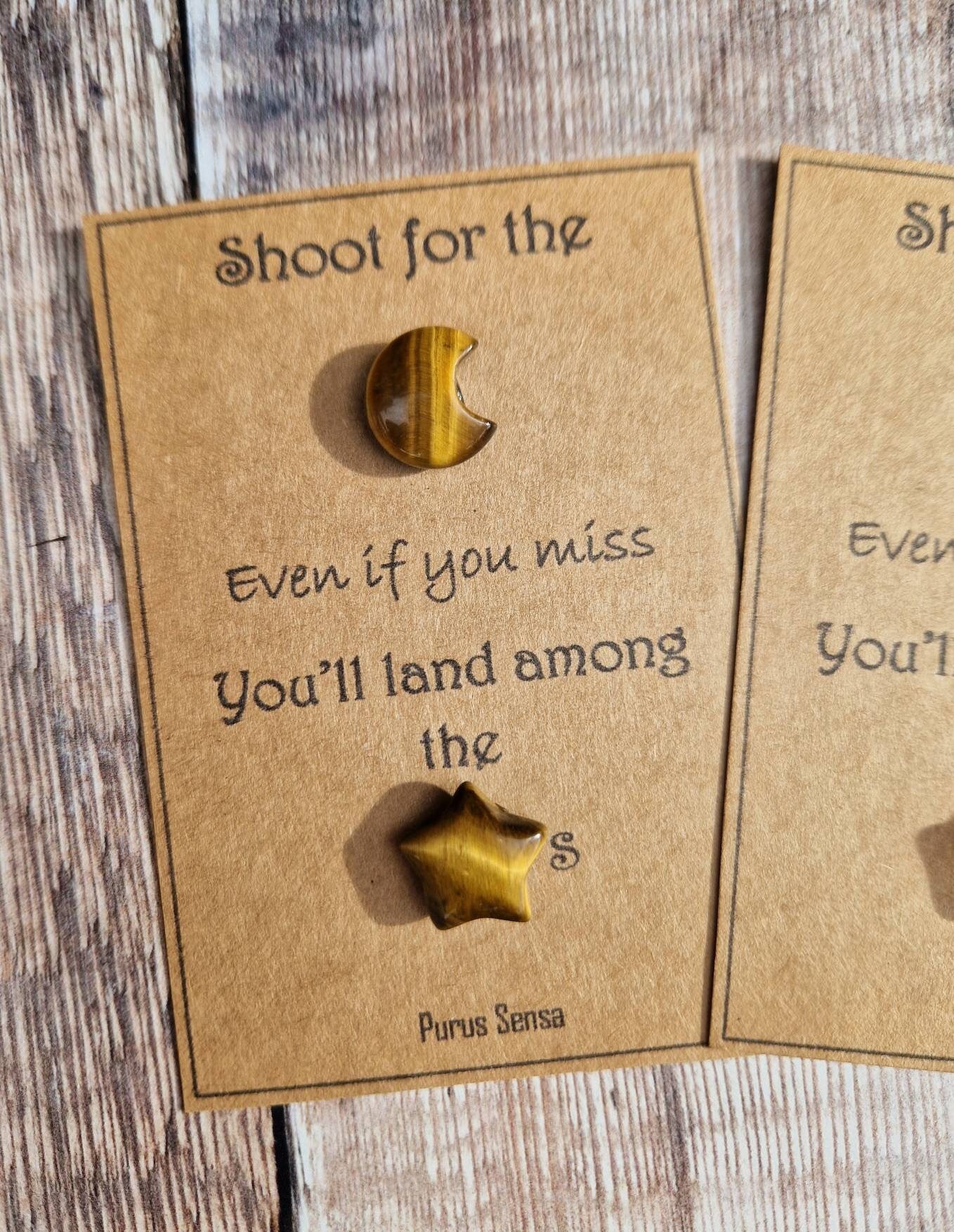 Encouragement and uplifting, moon and stars crystal gift
