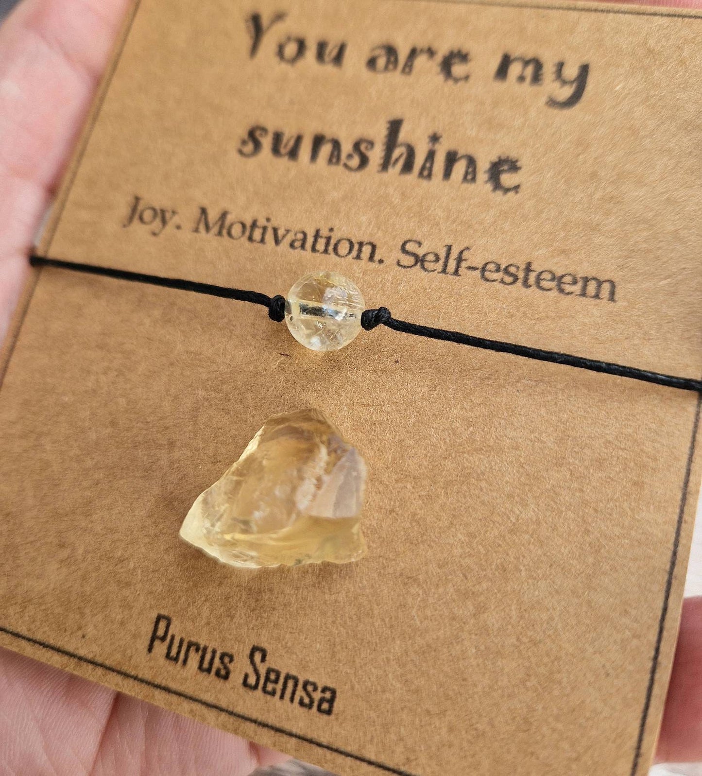 Natural citrine crystal bracelet and tumble stone set