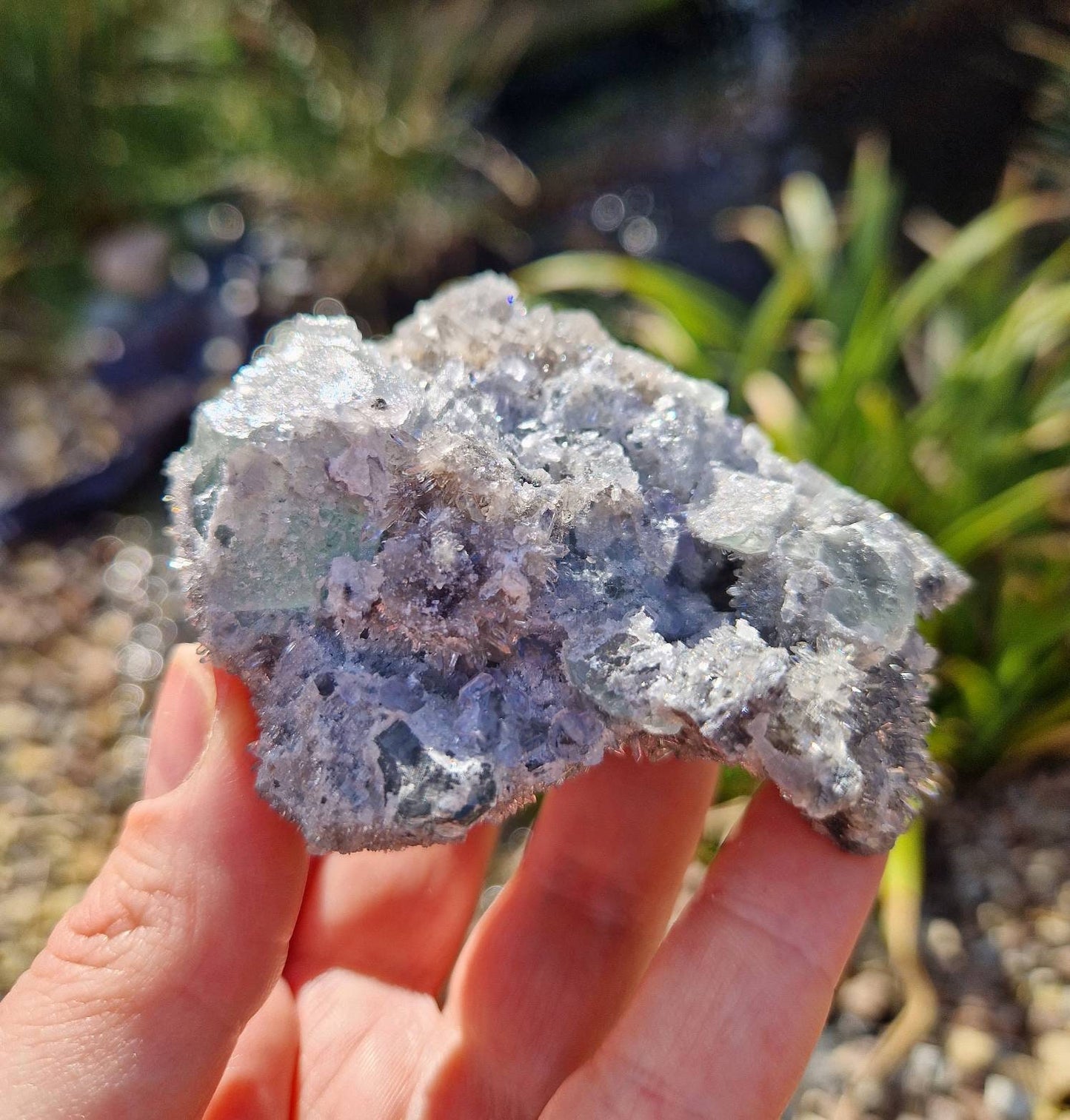 Beautiful fluorite with quartz specimen from fujion province, China