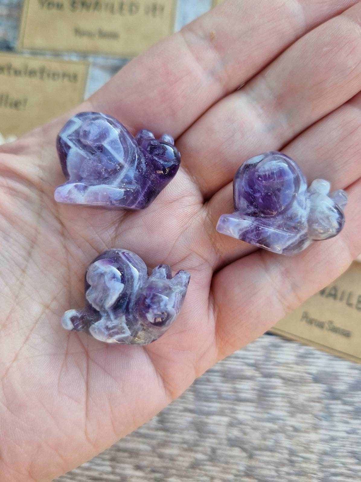 Cute congratulations Snail crystal gift