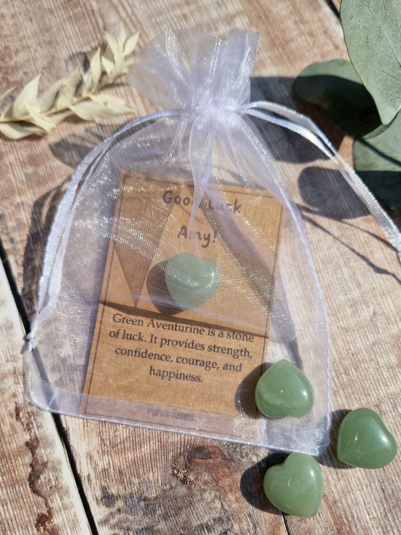 Personalised good luck crystal gift