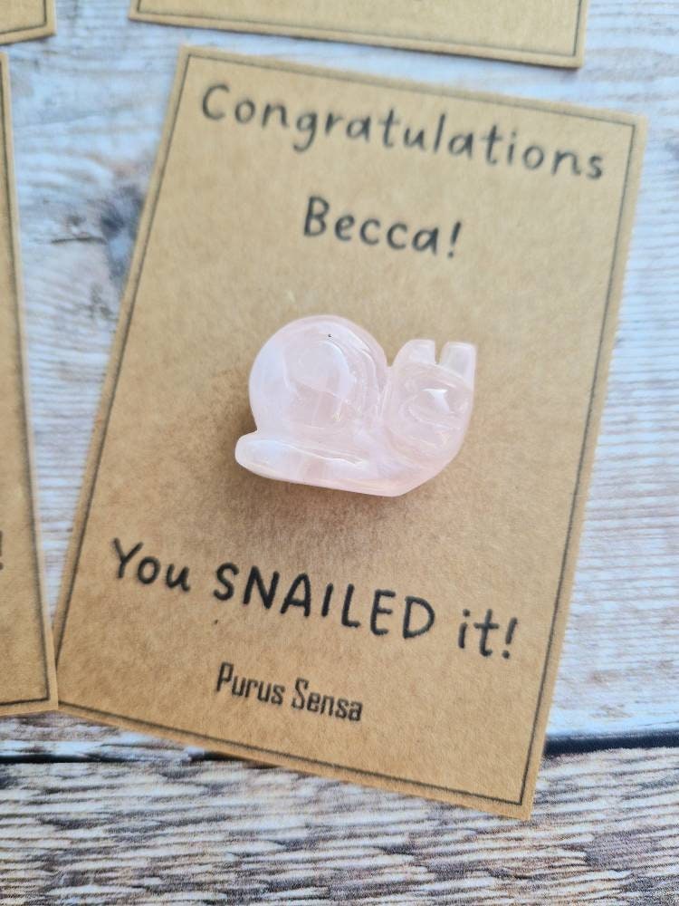 Cute congratulations Snail crystal gift