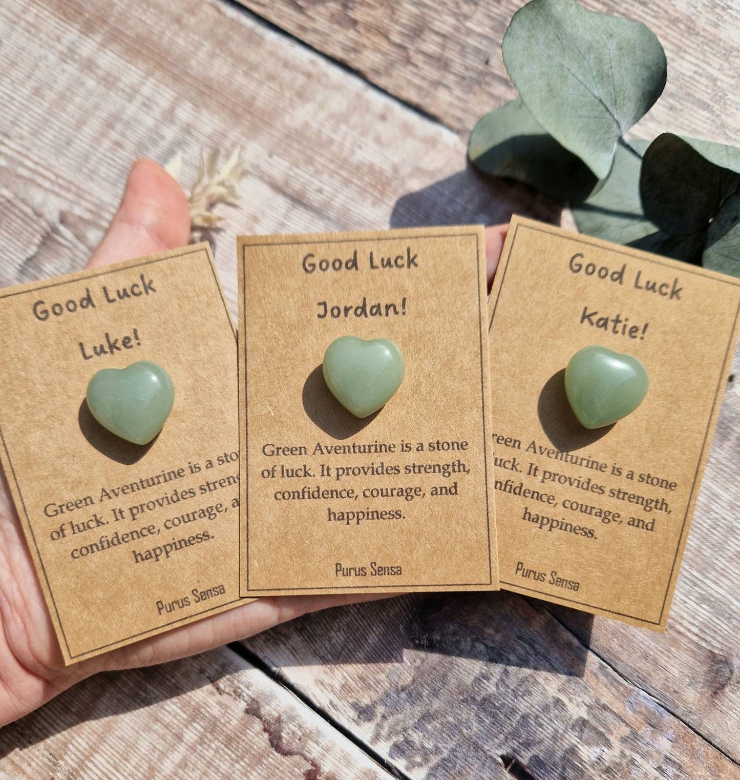 Personalised good luck crystal gift