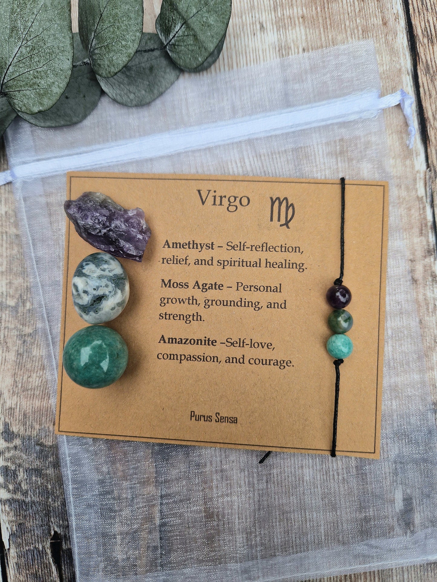 VIRGO bracelet / anklet crystal gift set
