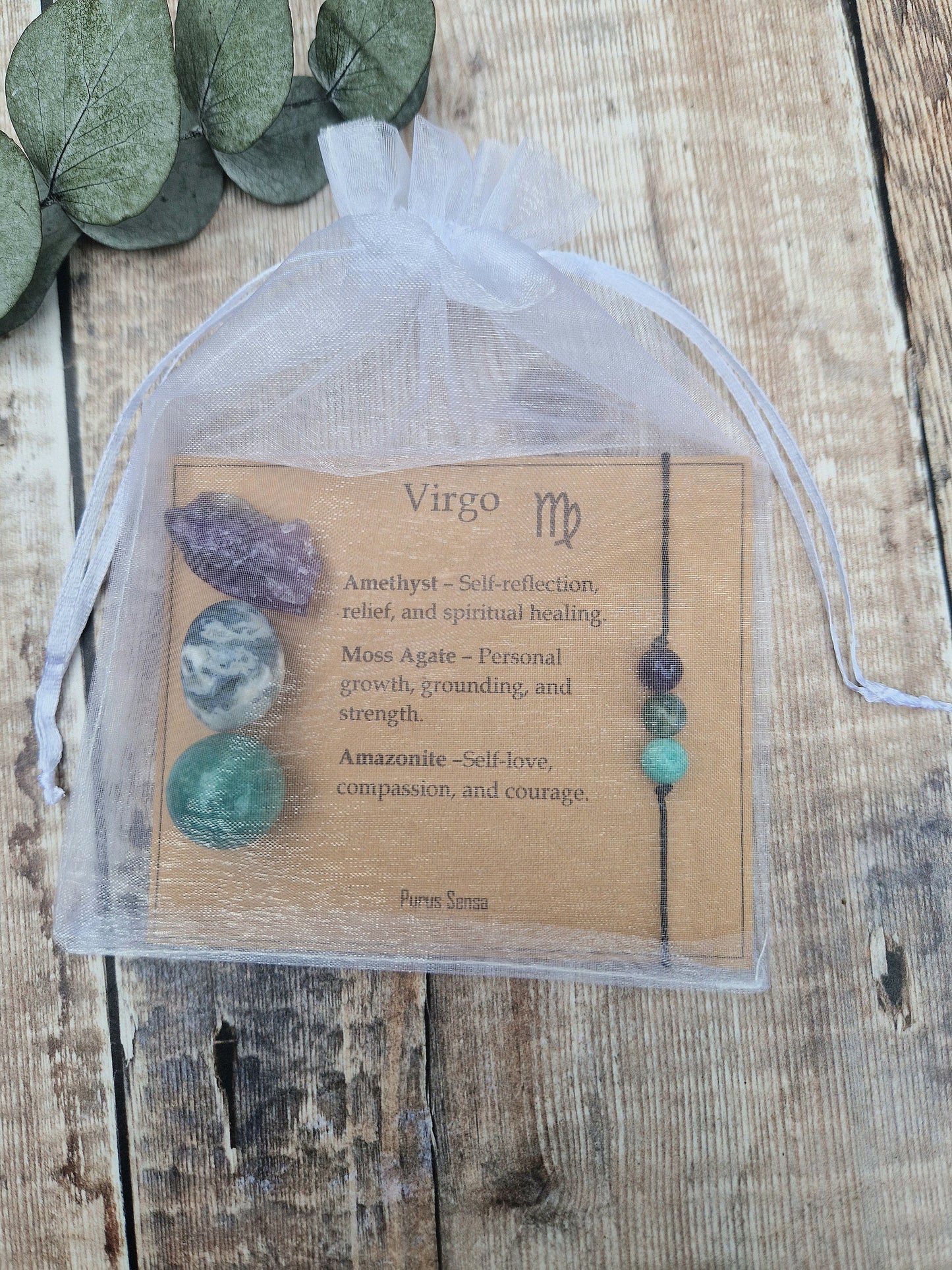 VIRGO bracelet / anklet crystal gift set