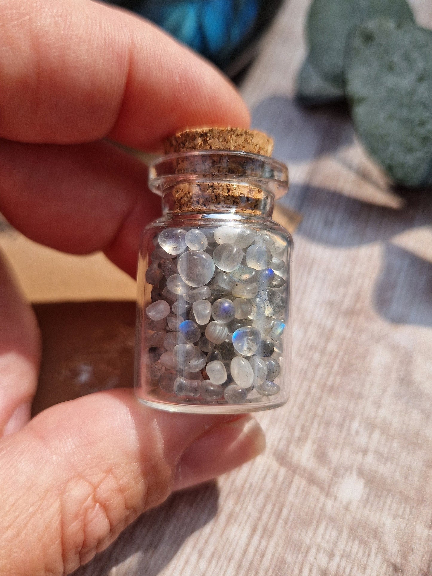 NEW BEGININGS crystal cord bracelet / anklet or keyring and wish bottle set