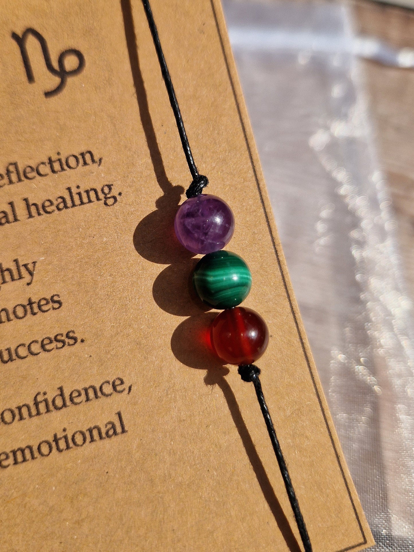 CAPRICORN bracelet / anklet crystal gift set