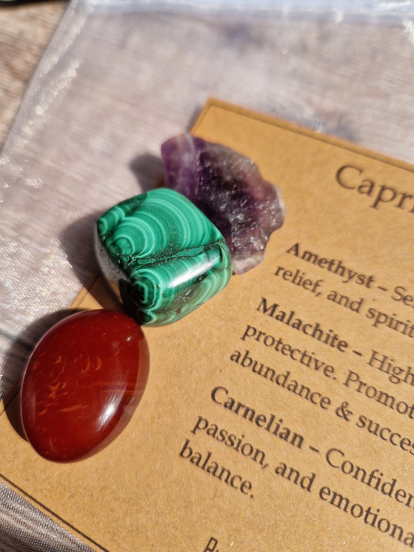 CAPRICORN bracelet / anklet crystal gift set