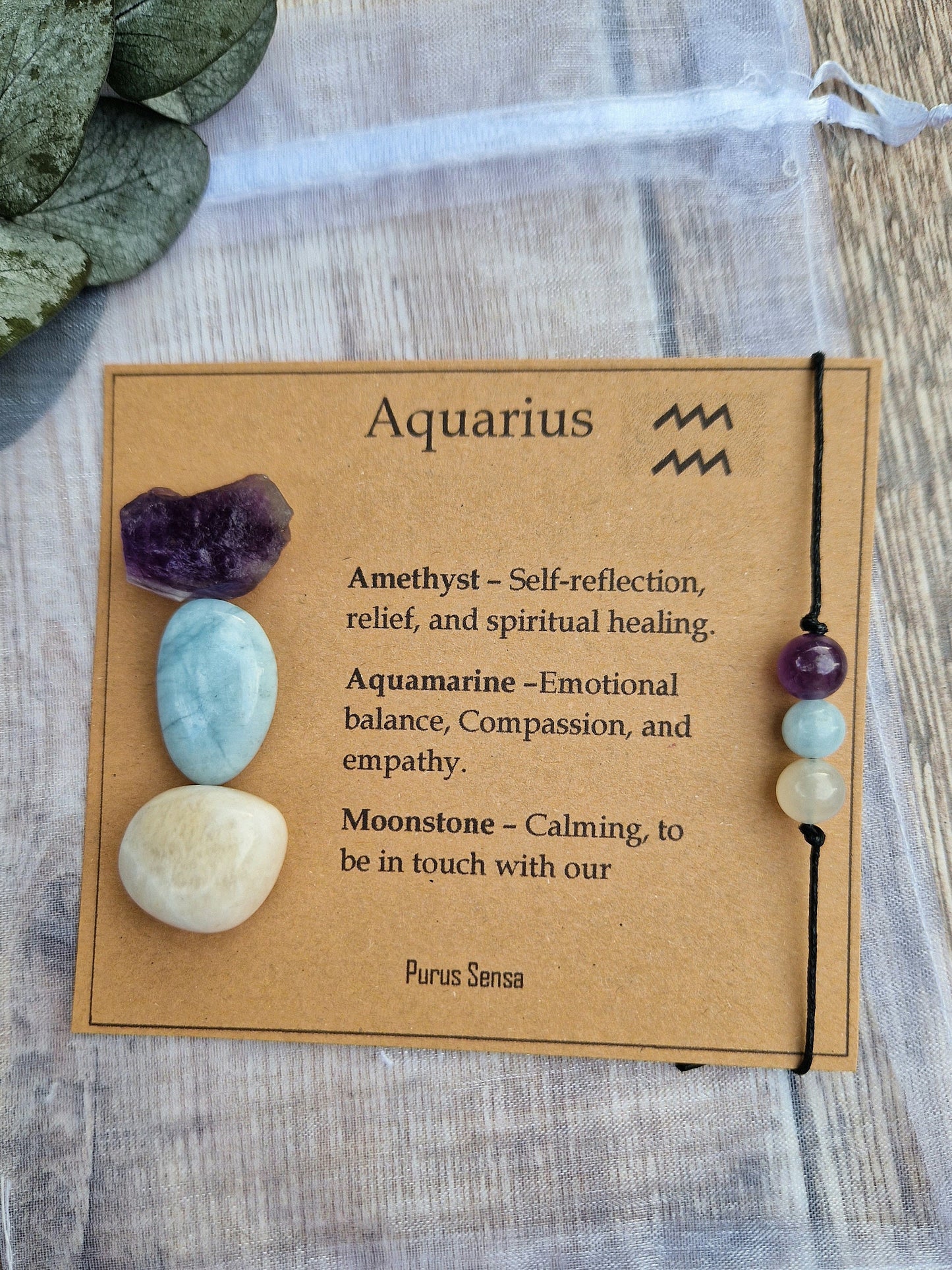 AQUARIUS bracelet / anklet crystal set