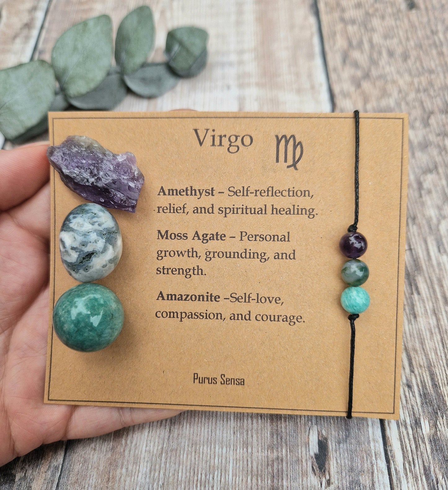 VIRGO bracelet / anklet crystal gift set