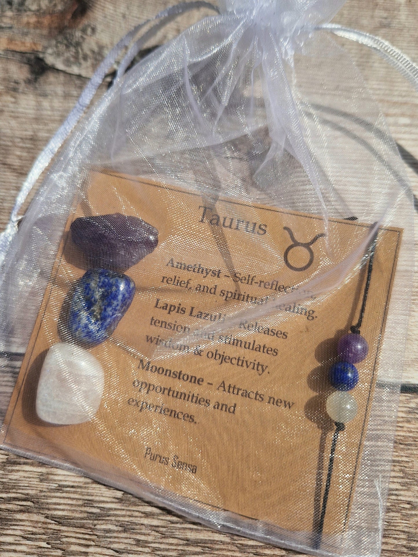 TAURUS bracelet / anklet crystal gift set