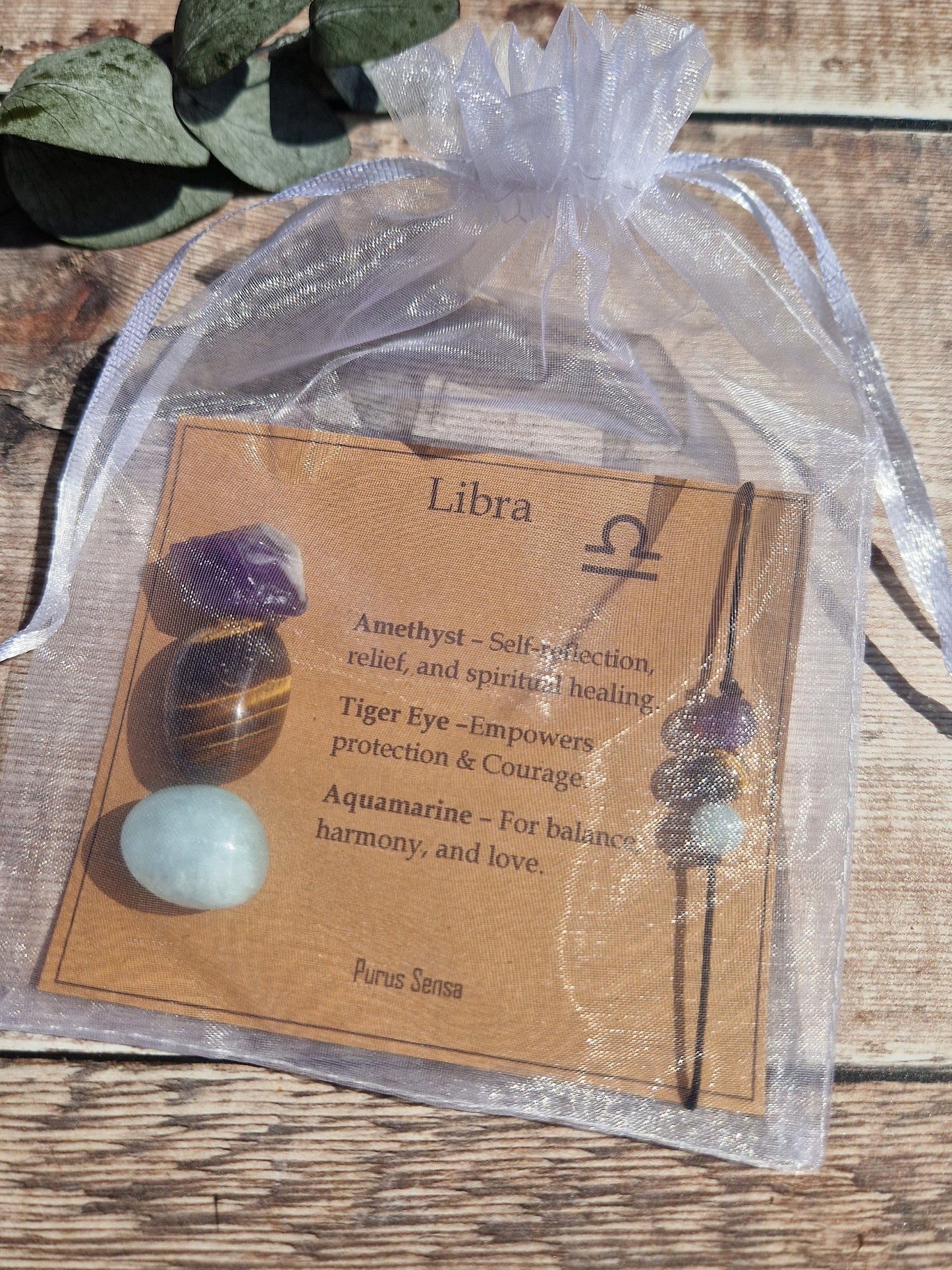 LIBRA bracelet / anklet crystal gift set
