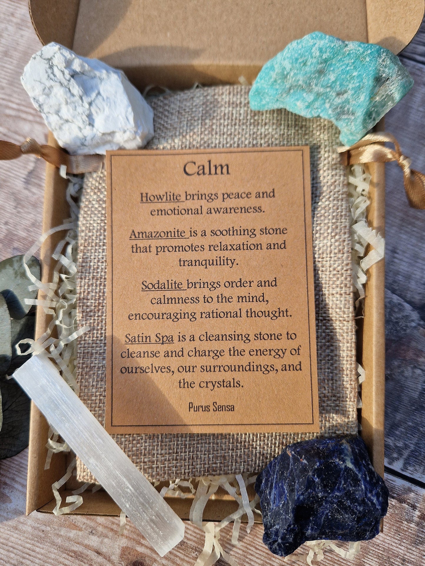 Calming Raw crystal gift box