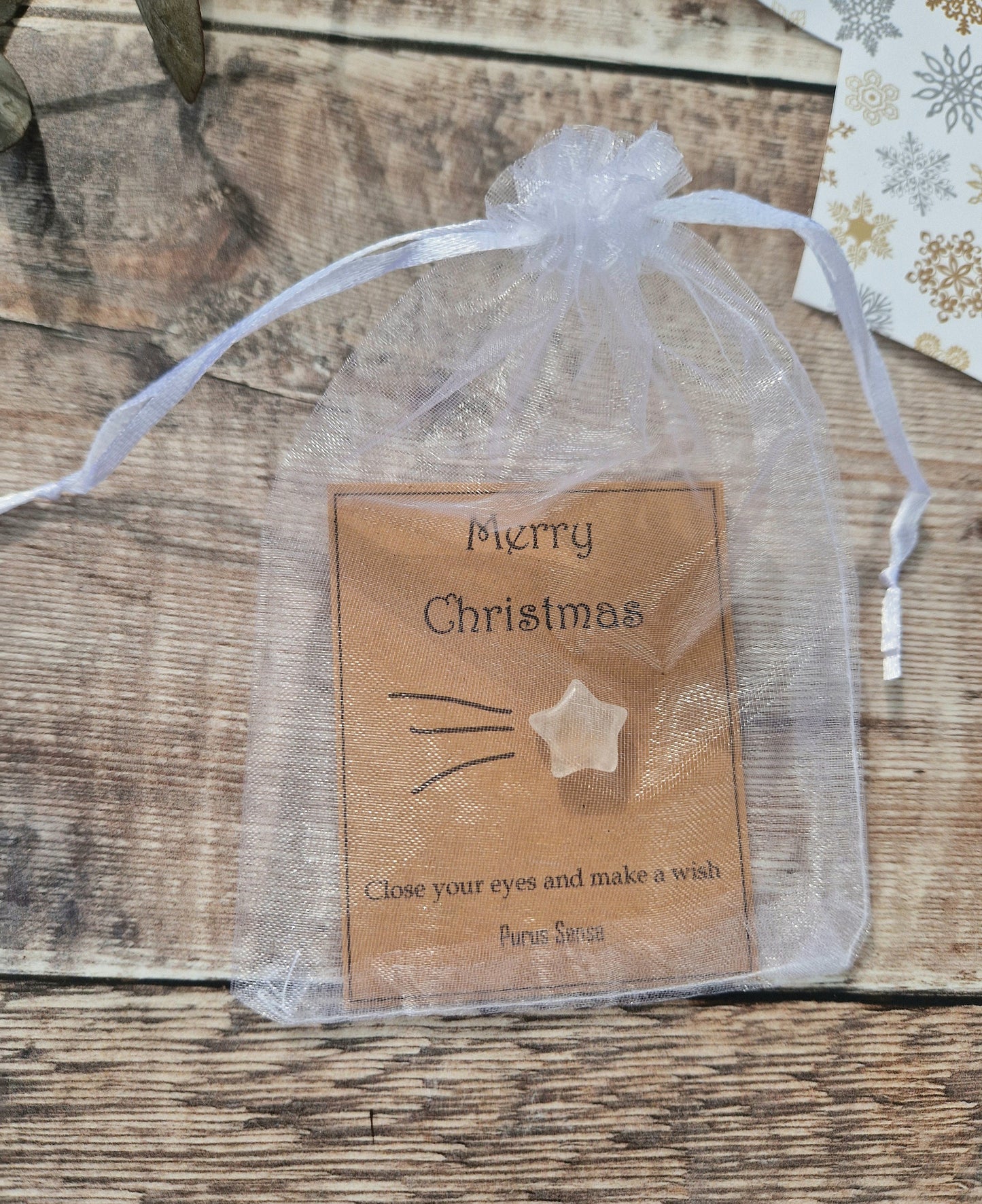 PERSONALISED Merry Christmas star crystal gift