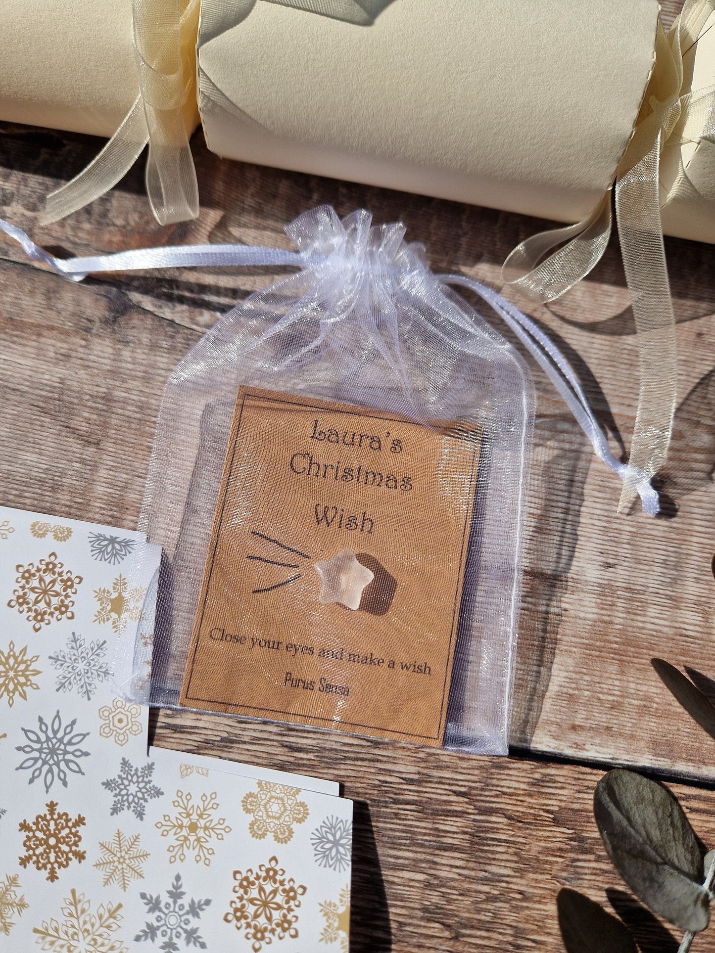PERSONALISED Christmas star crystal gift
