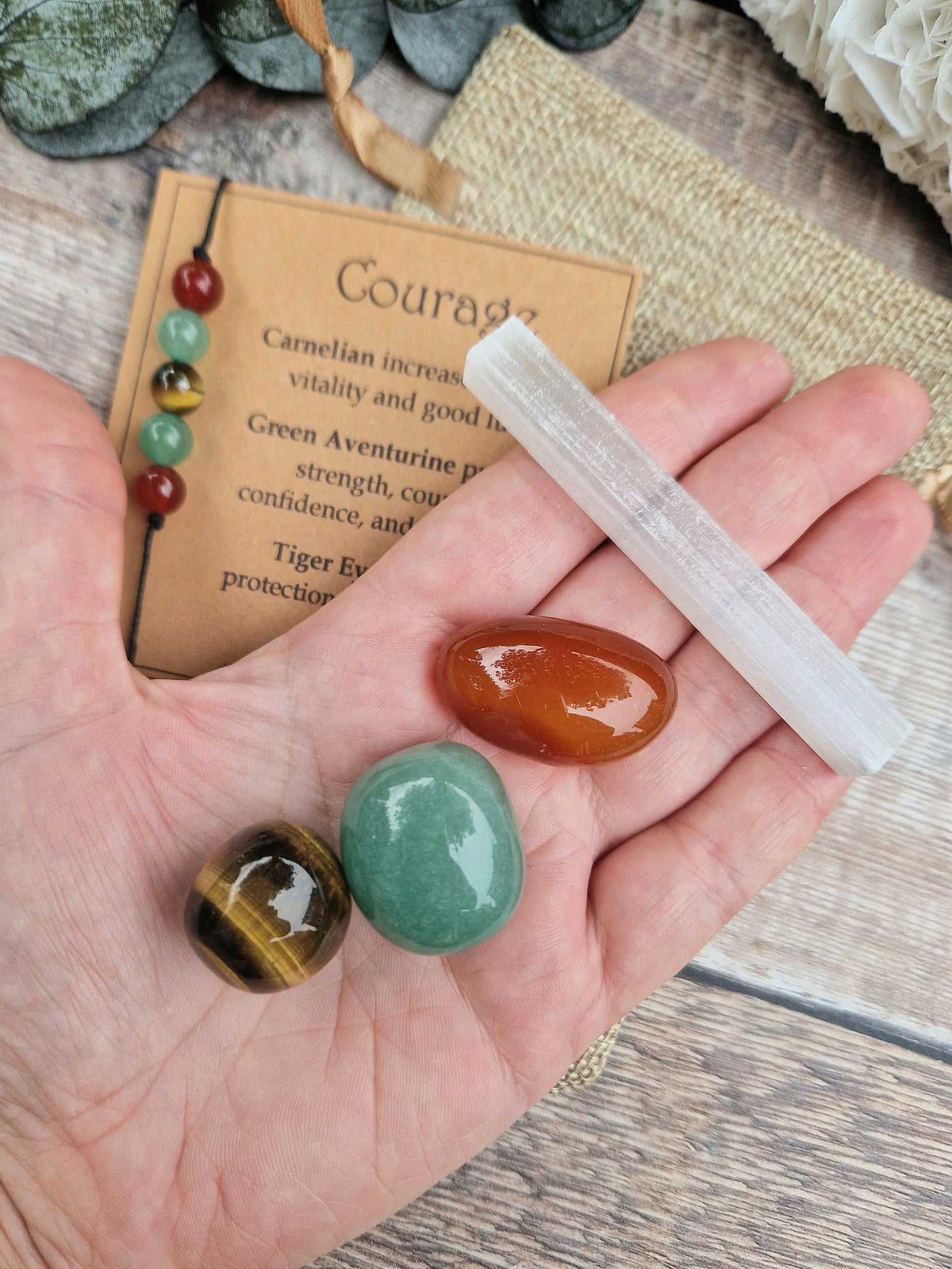 COURAGE crystal bracelet / anklet gift set