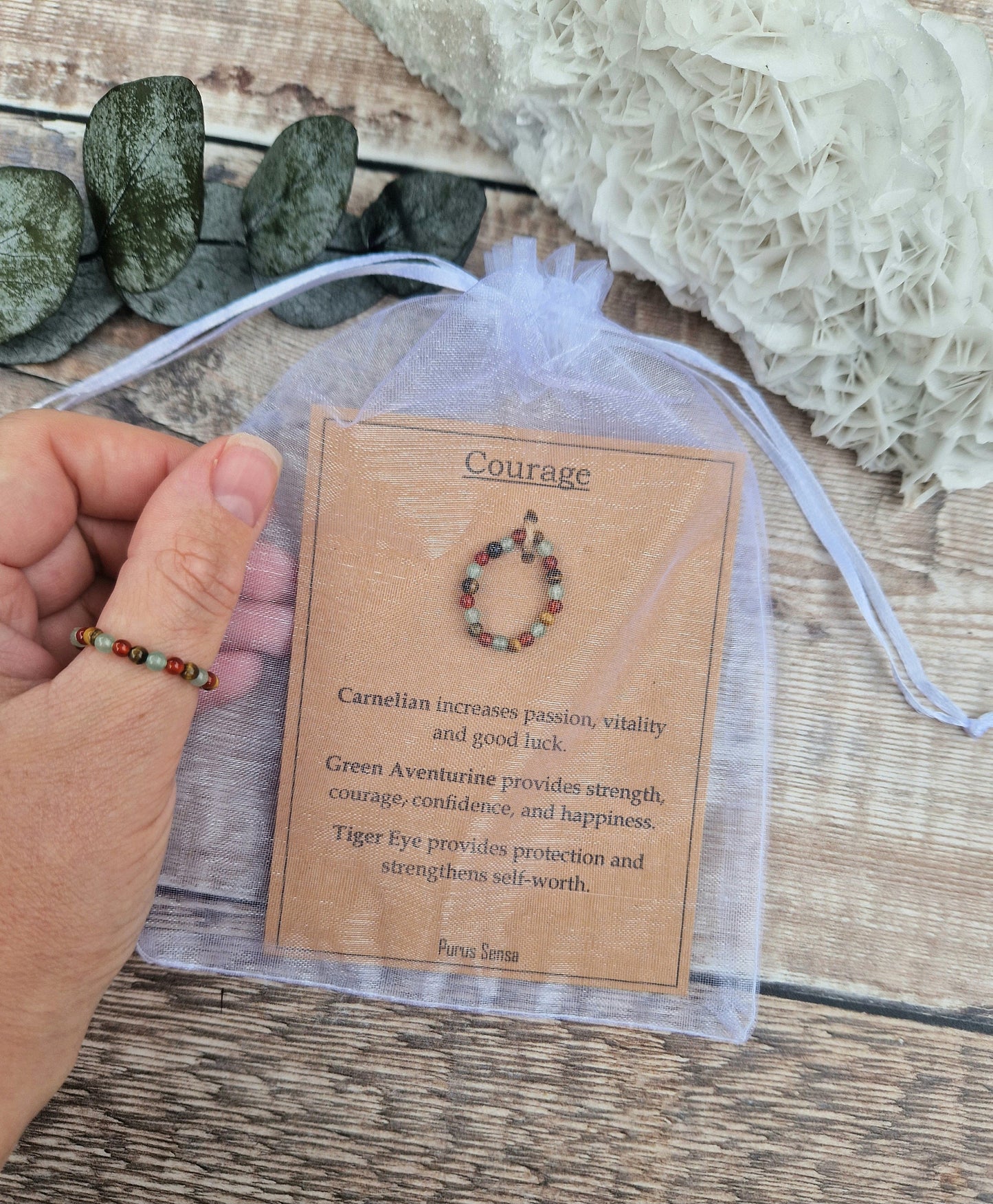 COURAGE crystal strech ring