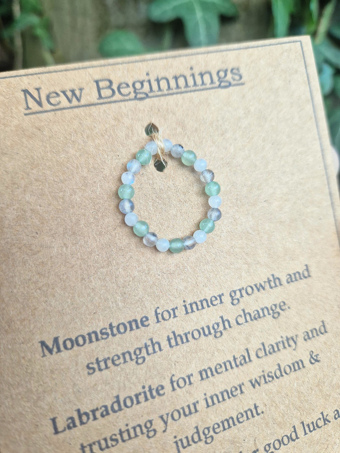 NEW BEGININGS Crystal Strech Ring