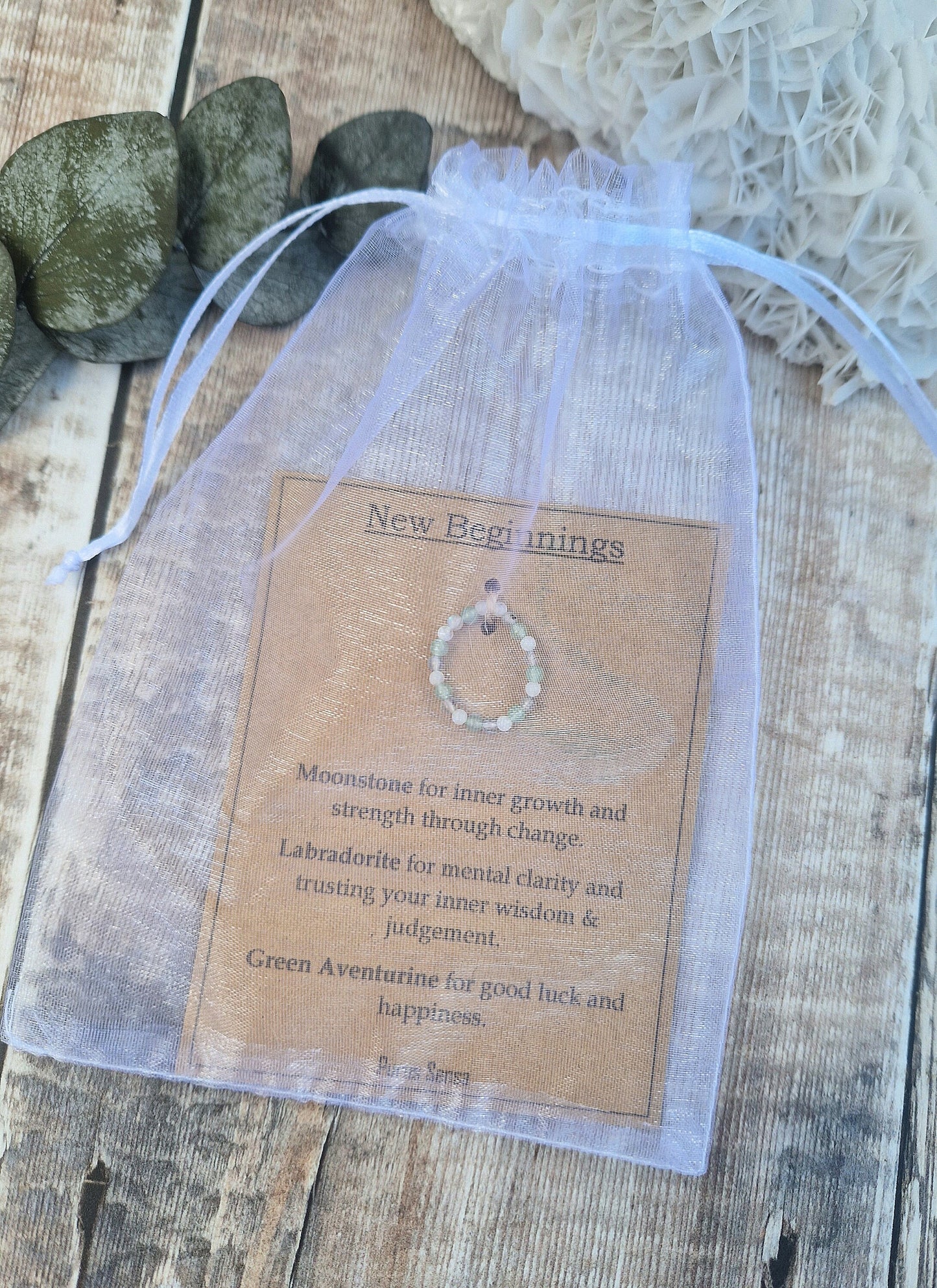 NEW BEGININGS Crystal Strech Ring