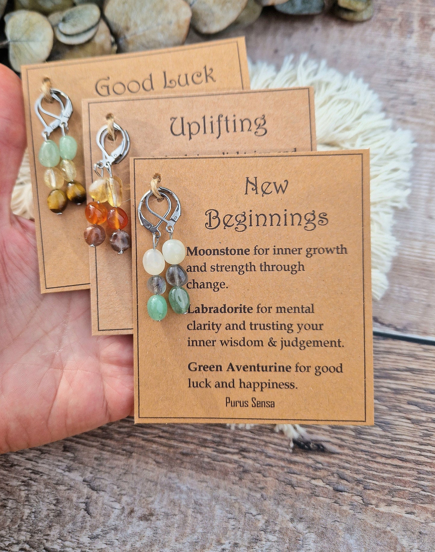 Good luck crystal huggie hoop earrings