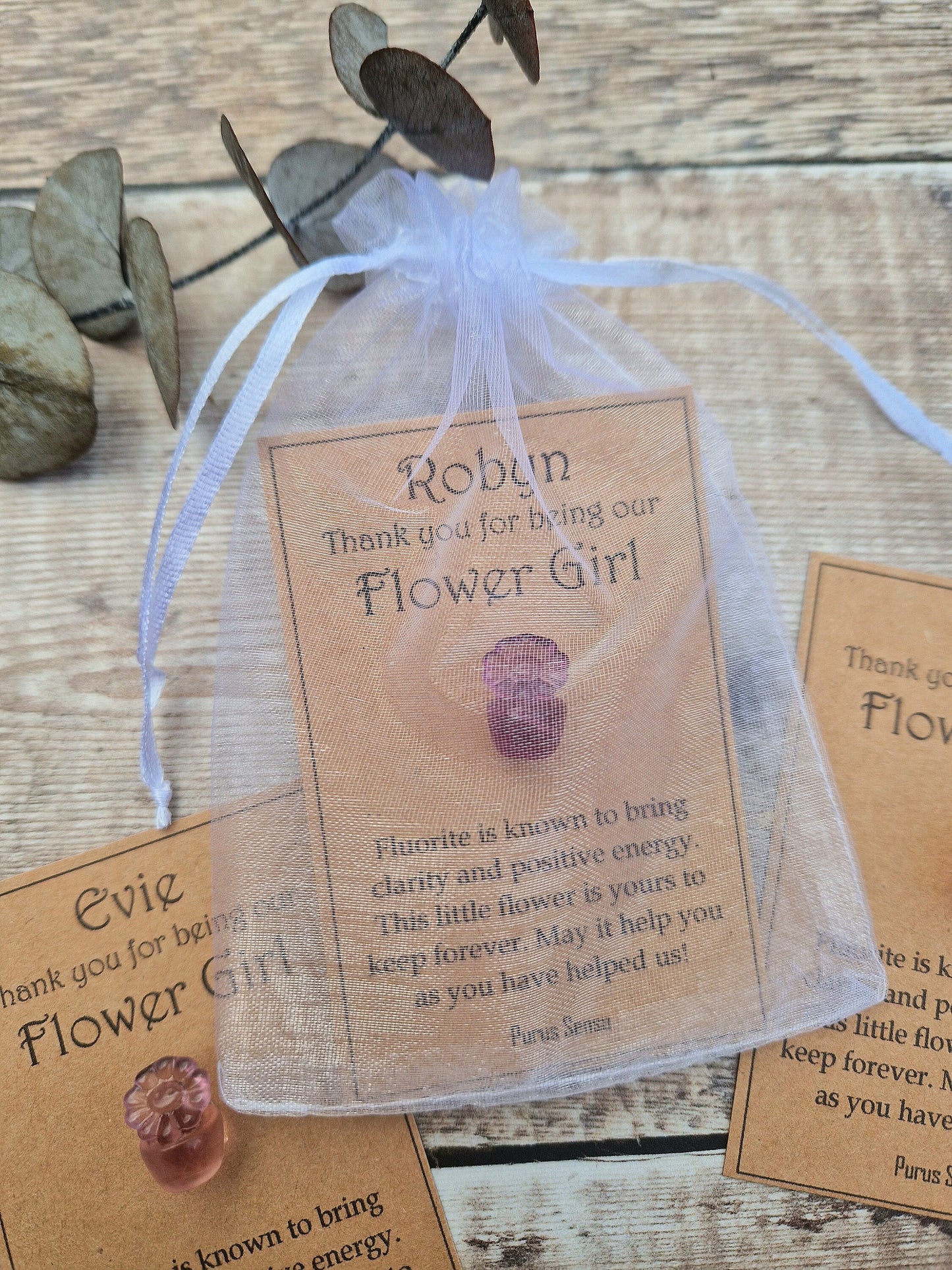 Personalised crystal Flower girl gift