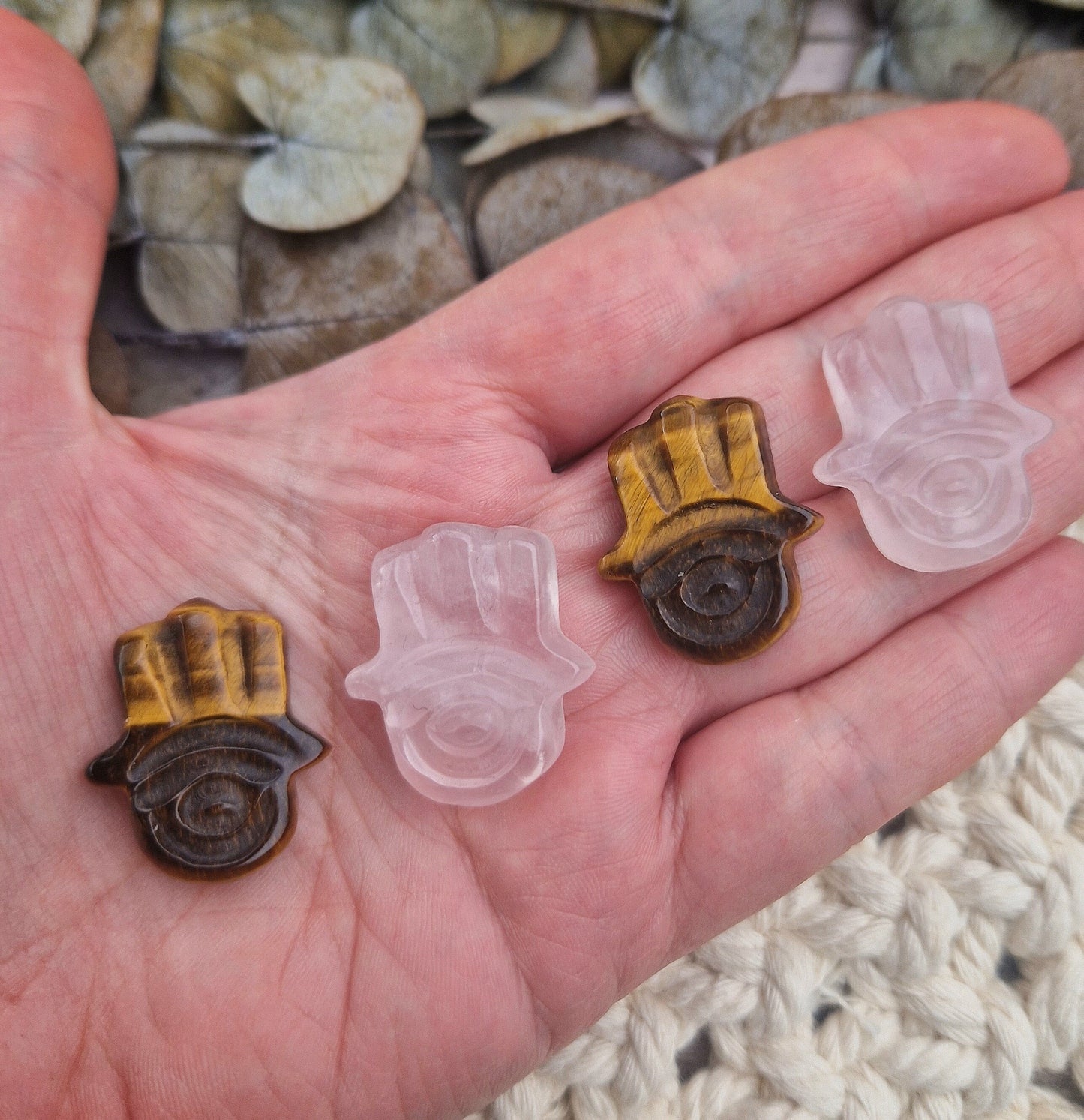 Hamsa hand protection crystal gift
