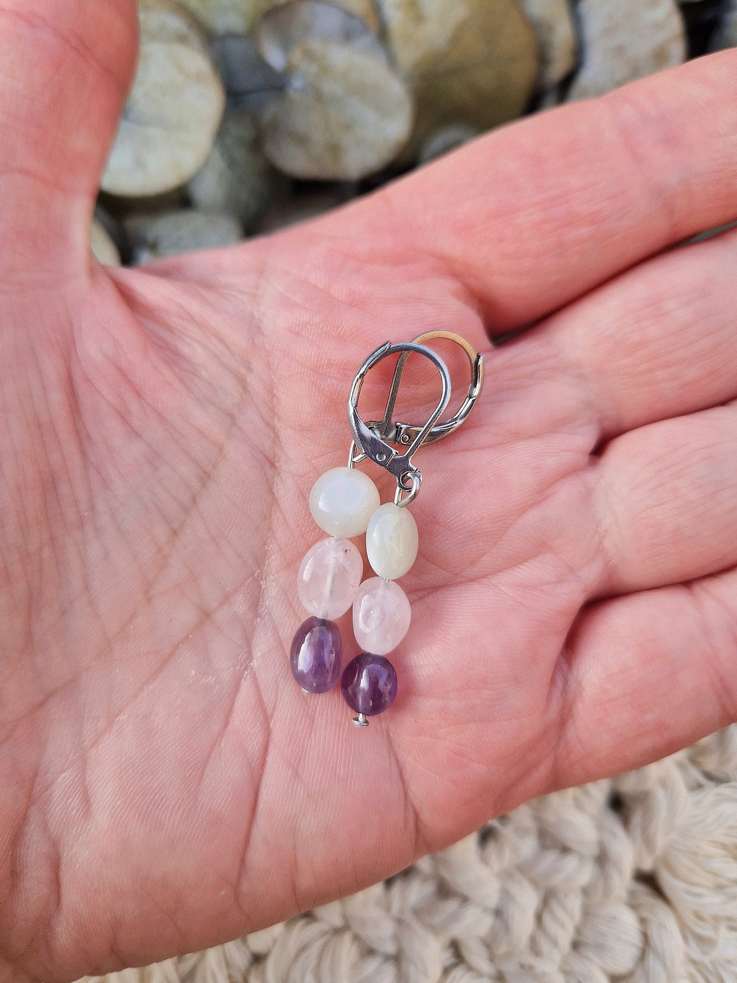 Crystal earrings for a new mum, Mum to be