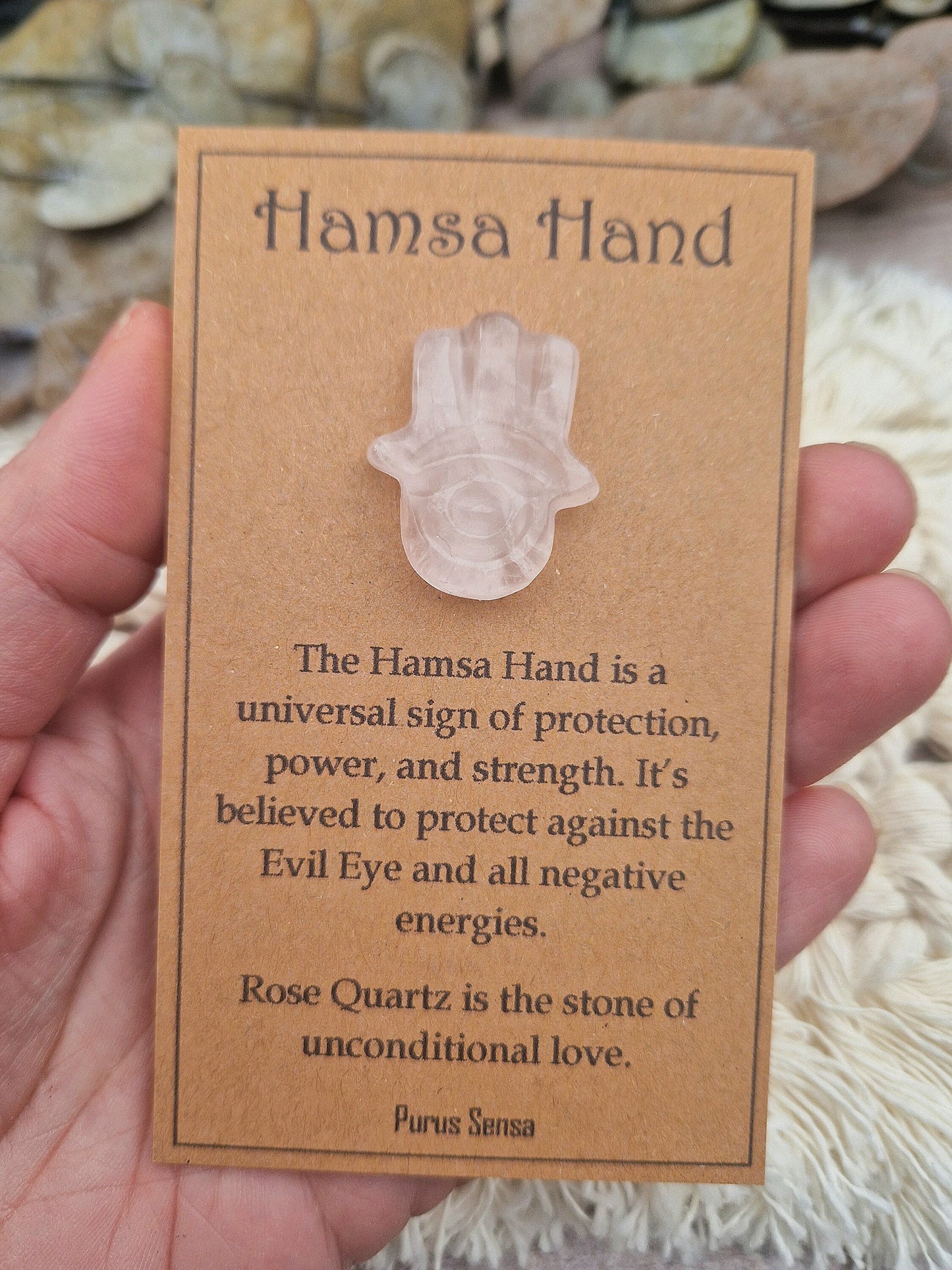 Hamsa hand protection crystal gift