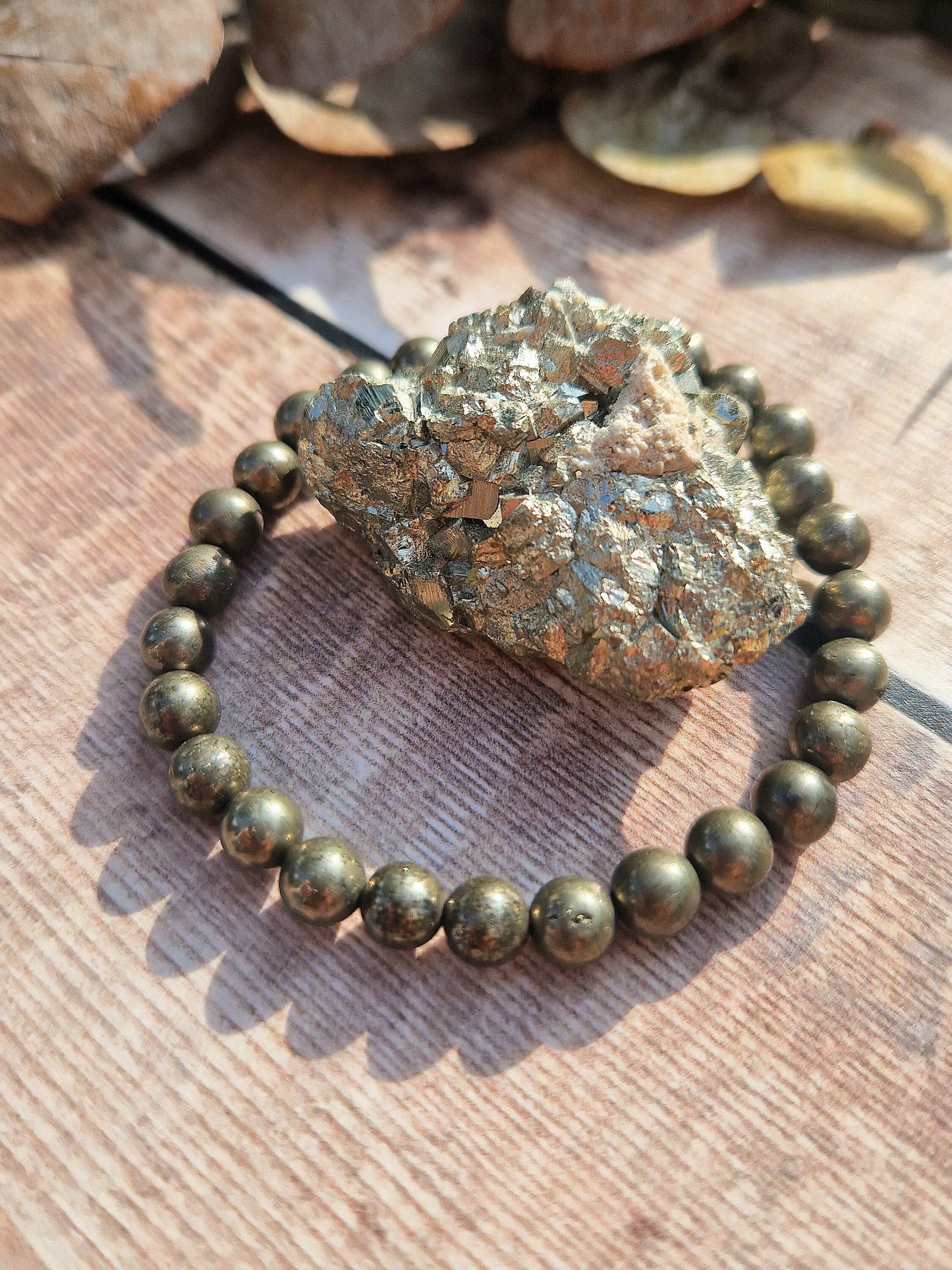 Personalised 6mm Pyrite bracelet